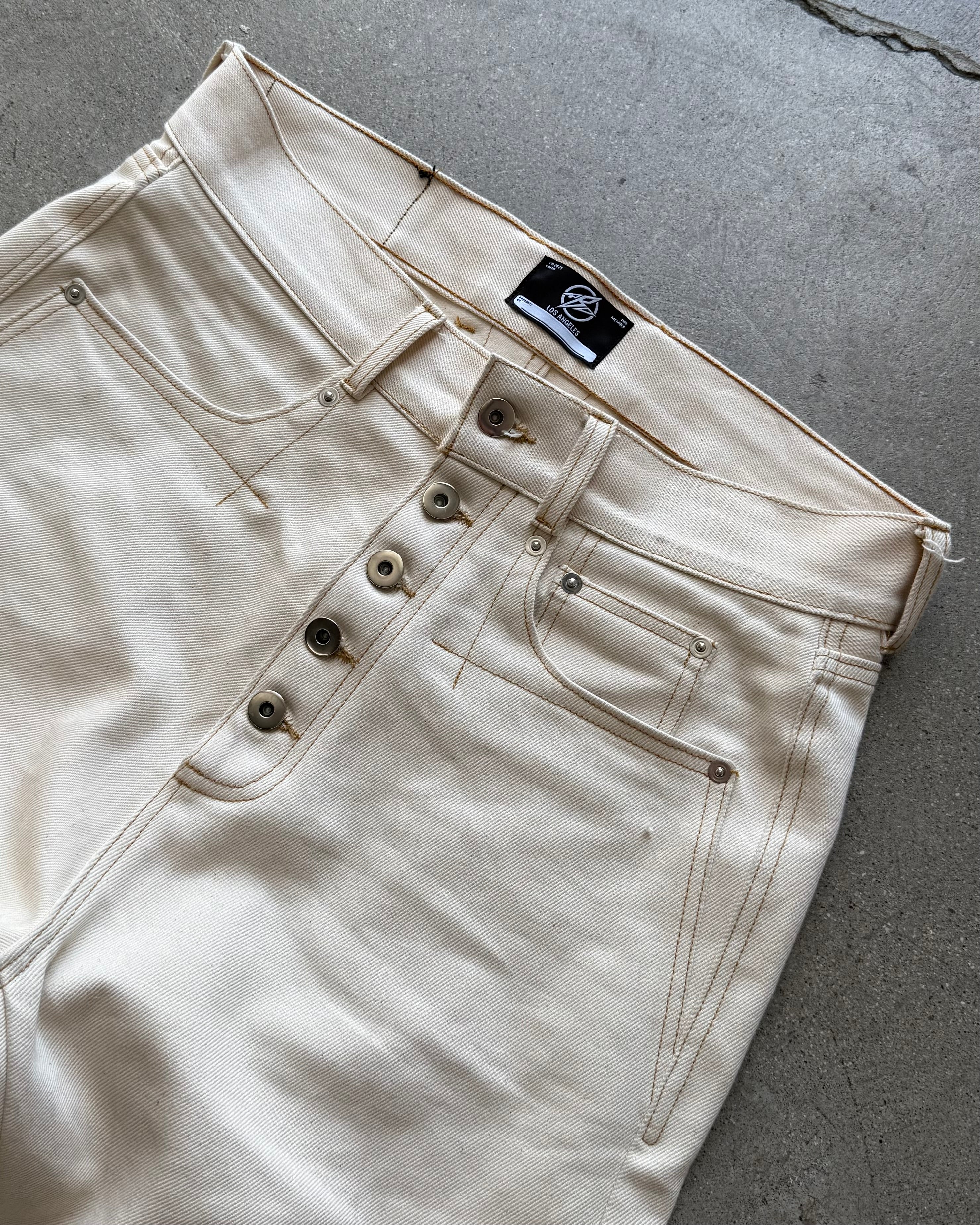 BASE 0.2 'NATURAL' BOOTCUT RAW DENIM