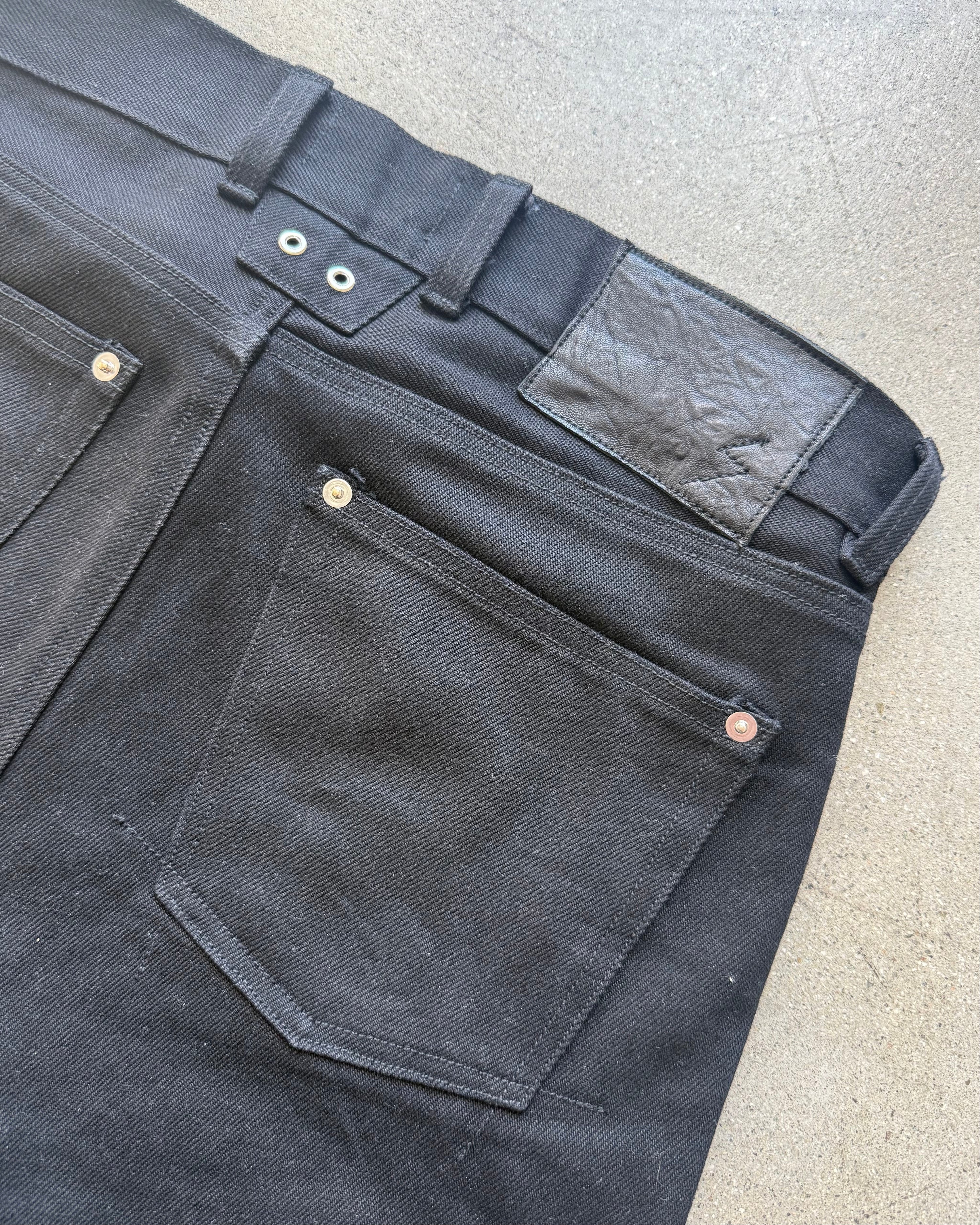 BASE 0.2 'BLACK' BOOTCUT RAW DENIM