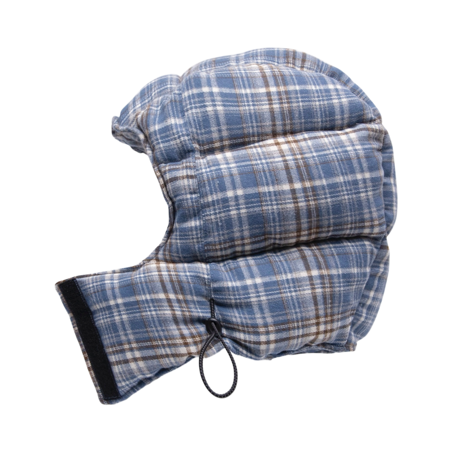 filthy® plaid puffer hood (blue)