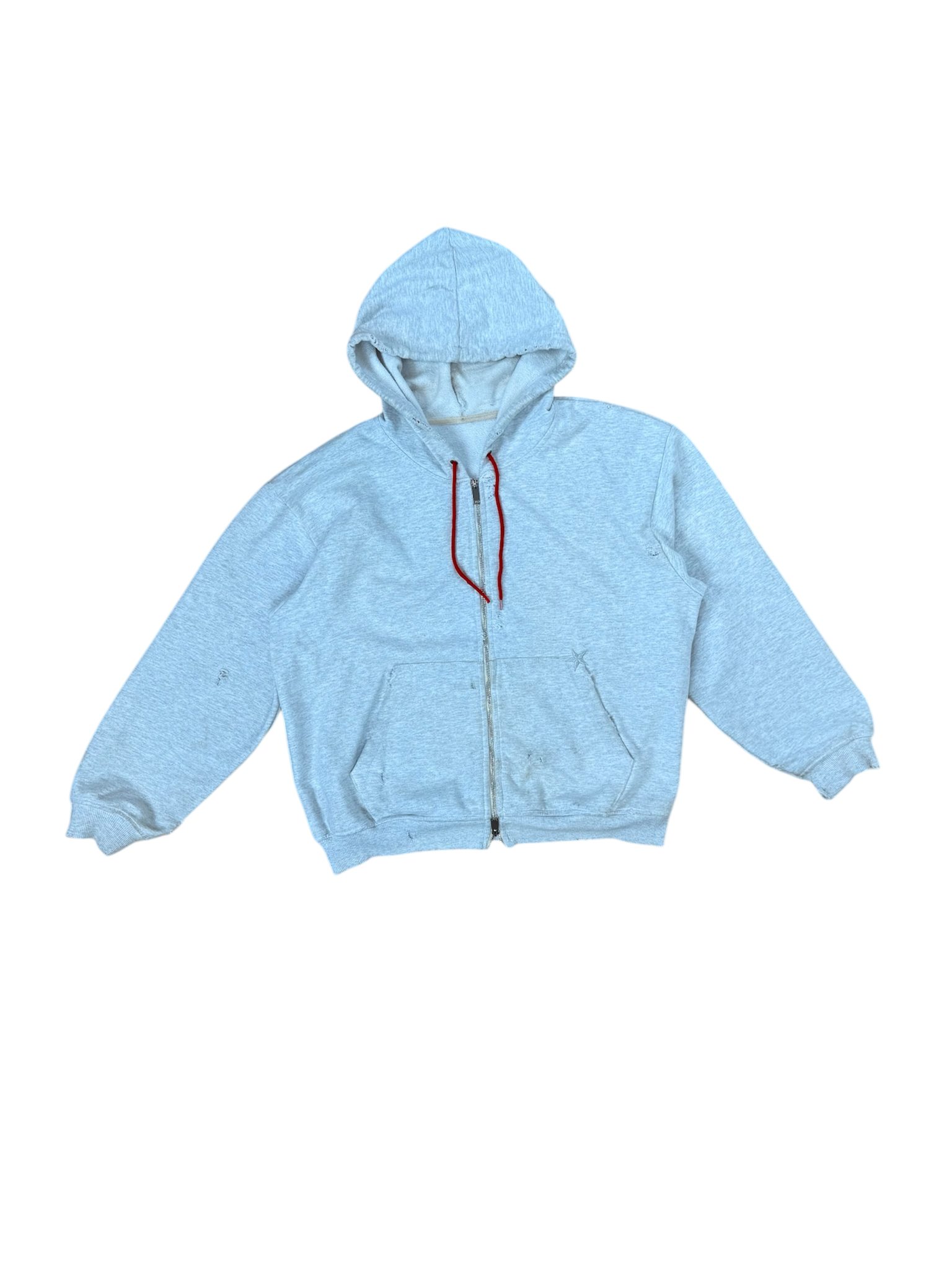 Distressed Zip Sweat