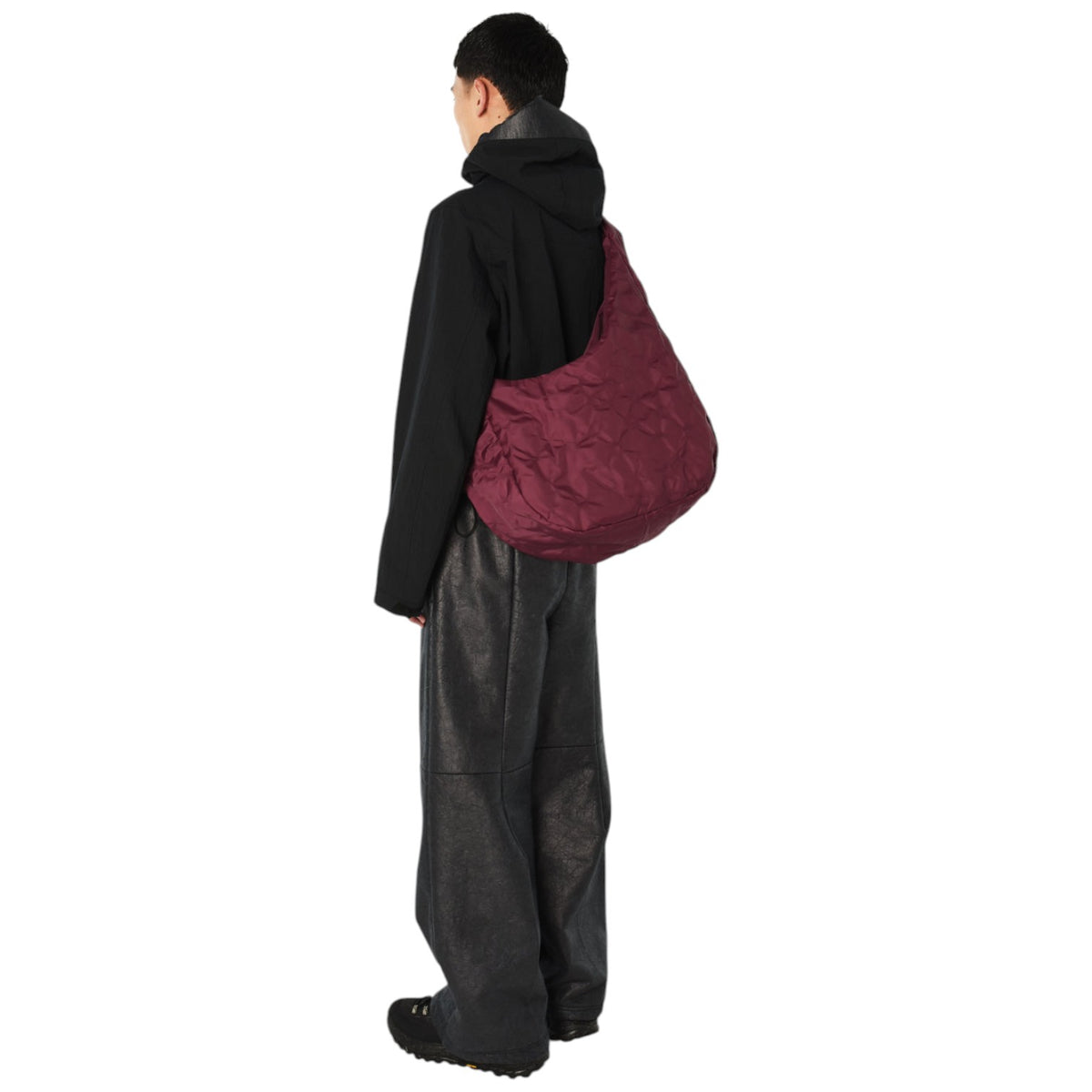 All Leaf vein BAG DARK RED