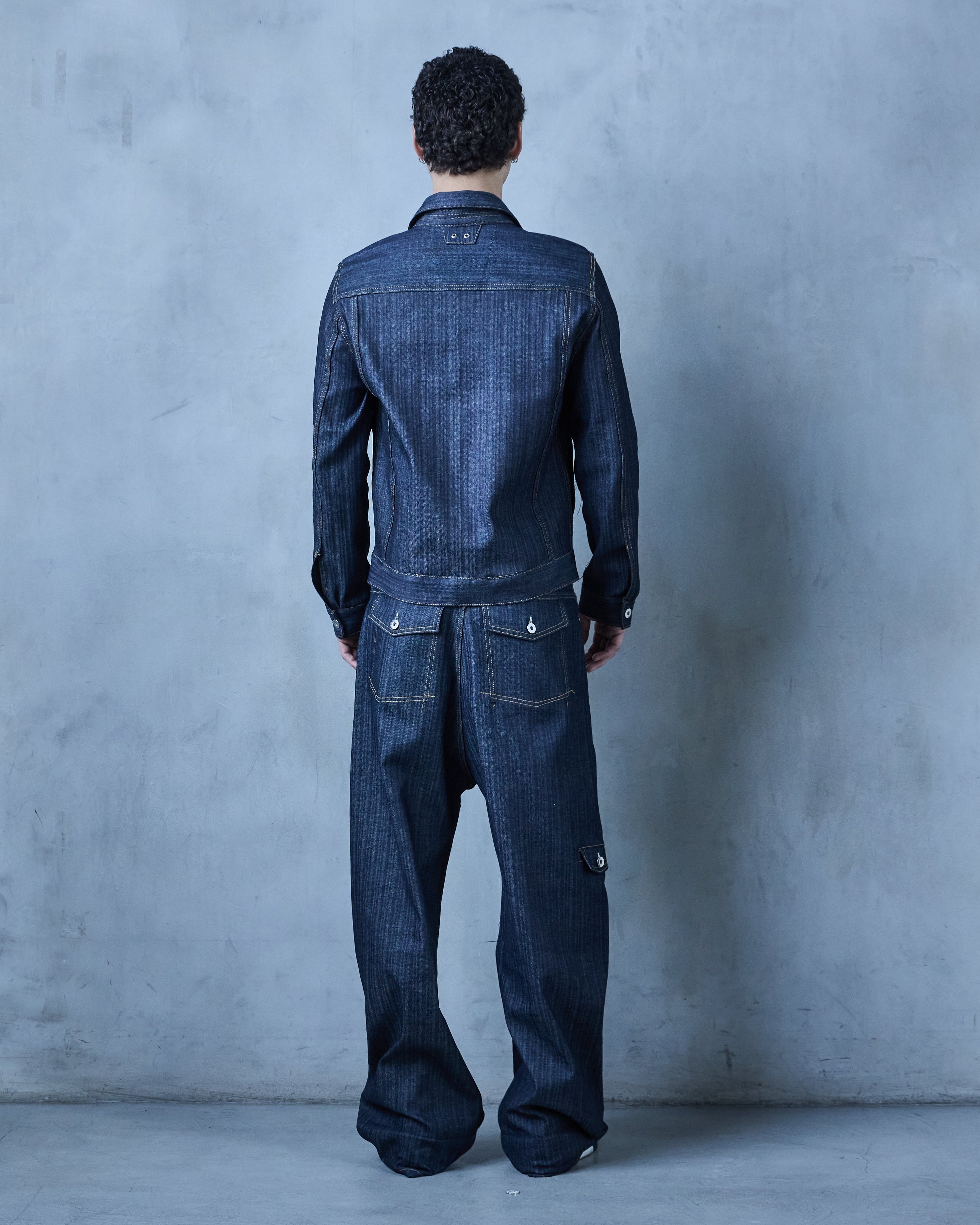 CORE 0.3 'GREY' BAGGY JAPANESE HERRINGBONE DENIM