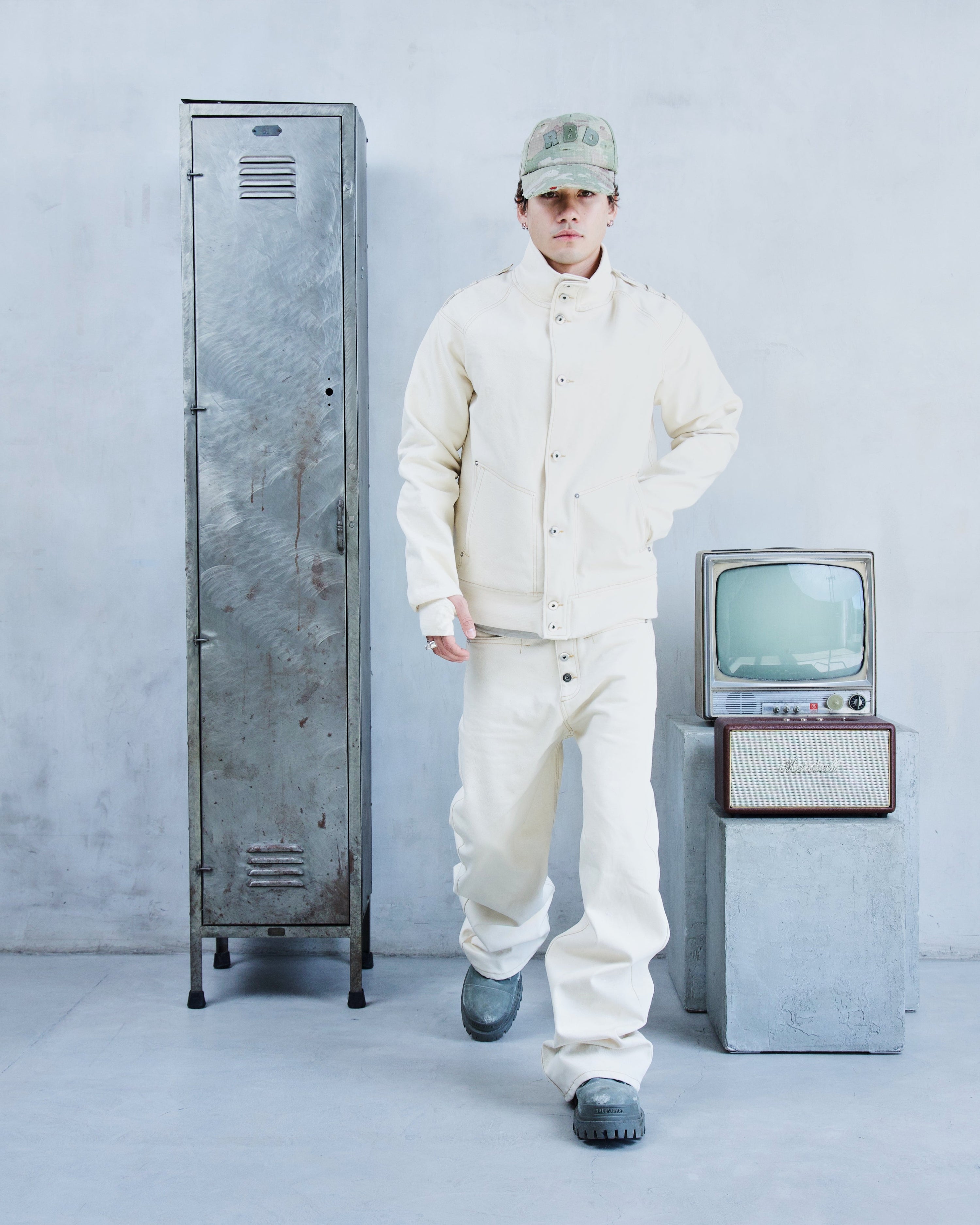 BASE 0.2 'NATURAL' BOOTCUT RAW DENIM