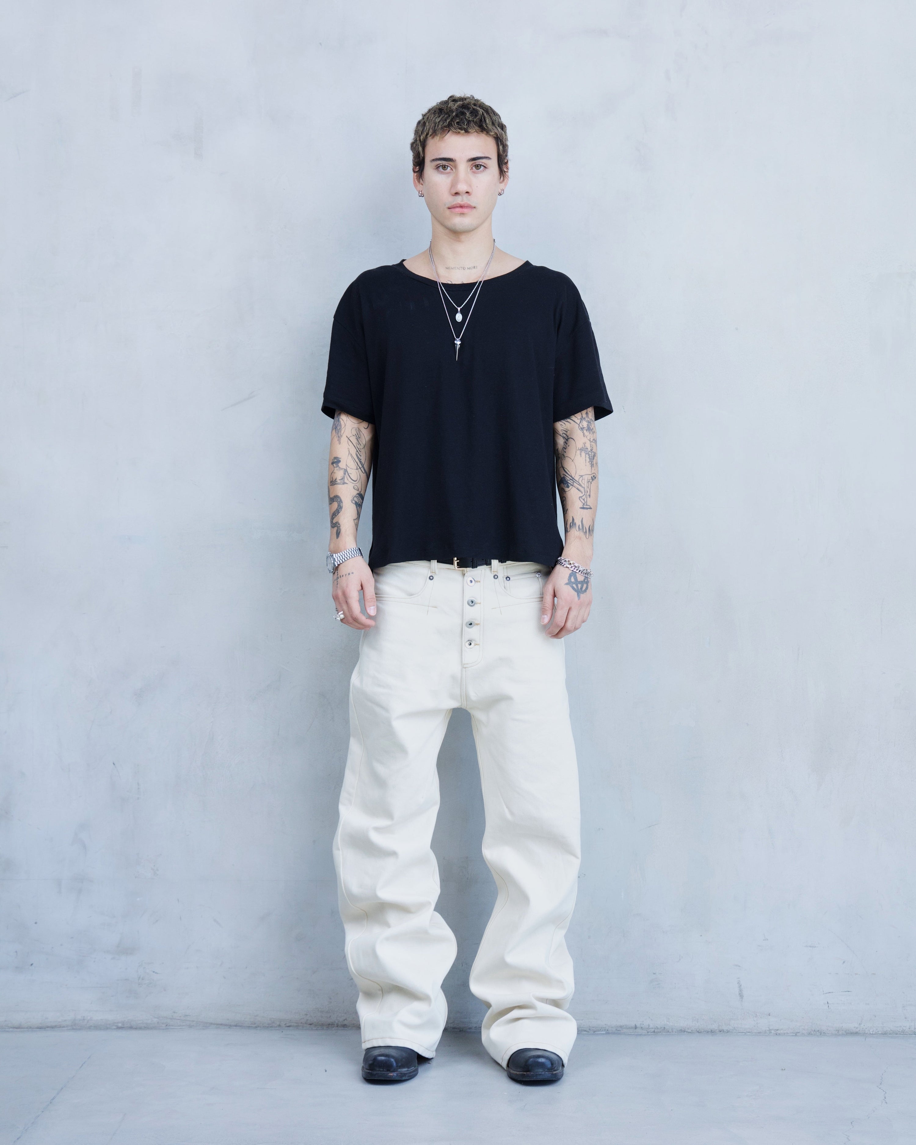 BASE 0.2 'NATURAL' BOOTCUT RAW DENIM