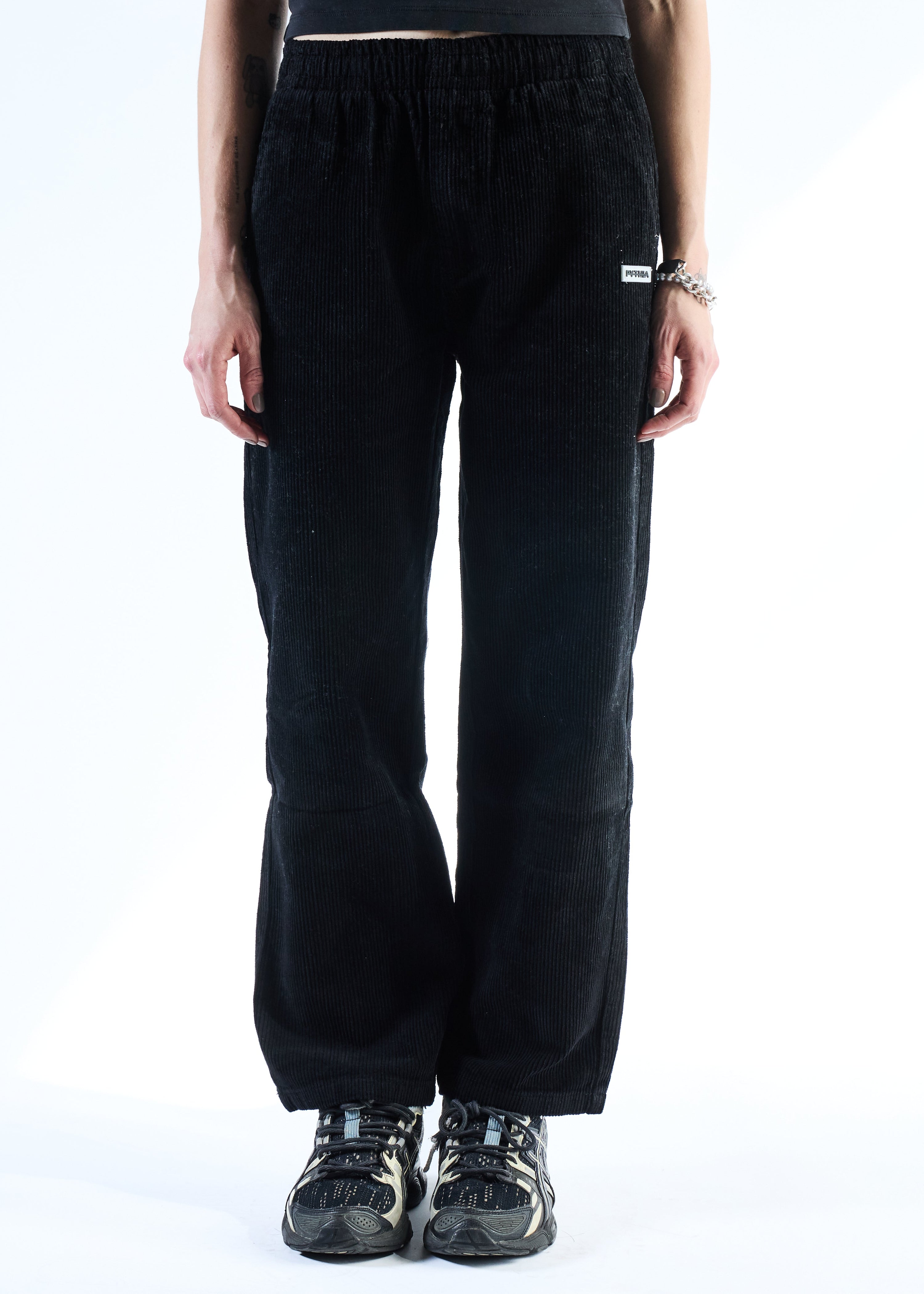 CORDUROY LOUNGE PANTS - BLACK