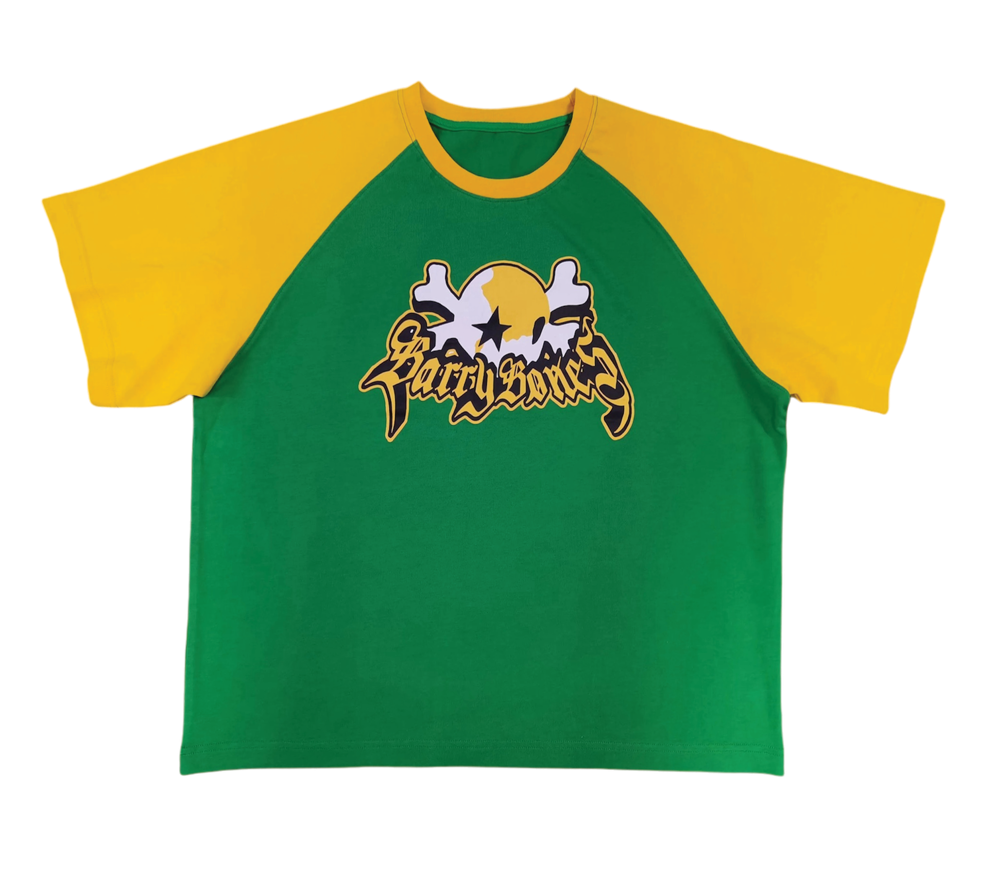 Barry Bones Raglan Tee (Green/Yellow)