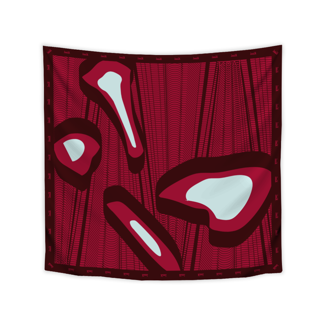 Radar Print Silk Scarf