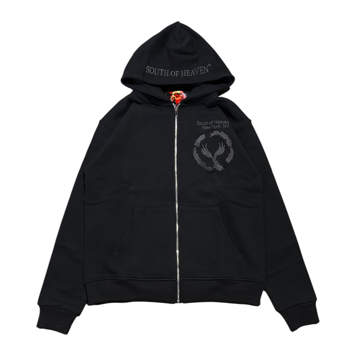 SERENITY - Embroidered Zip-Up Hoodie