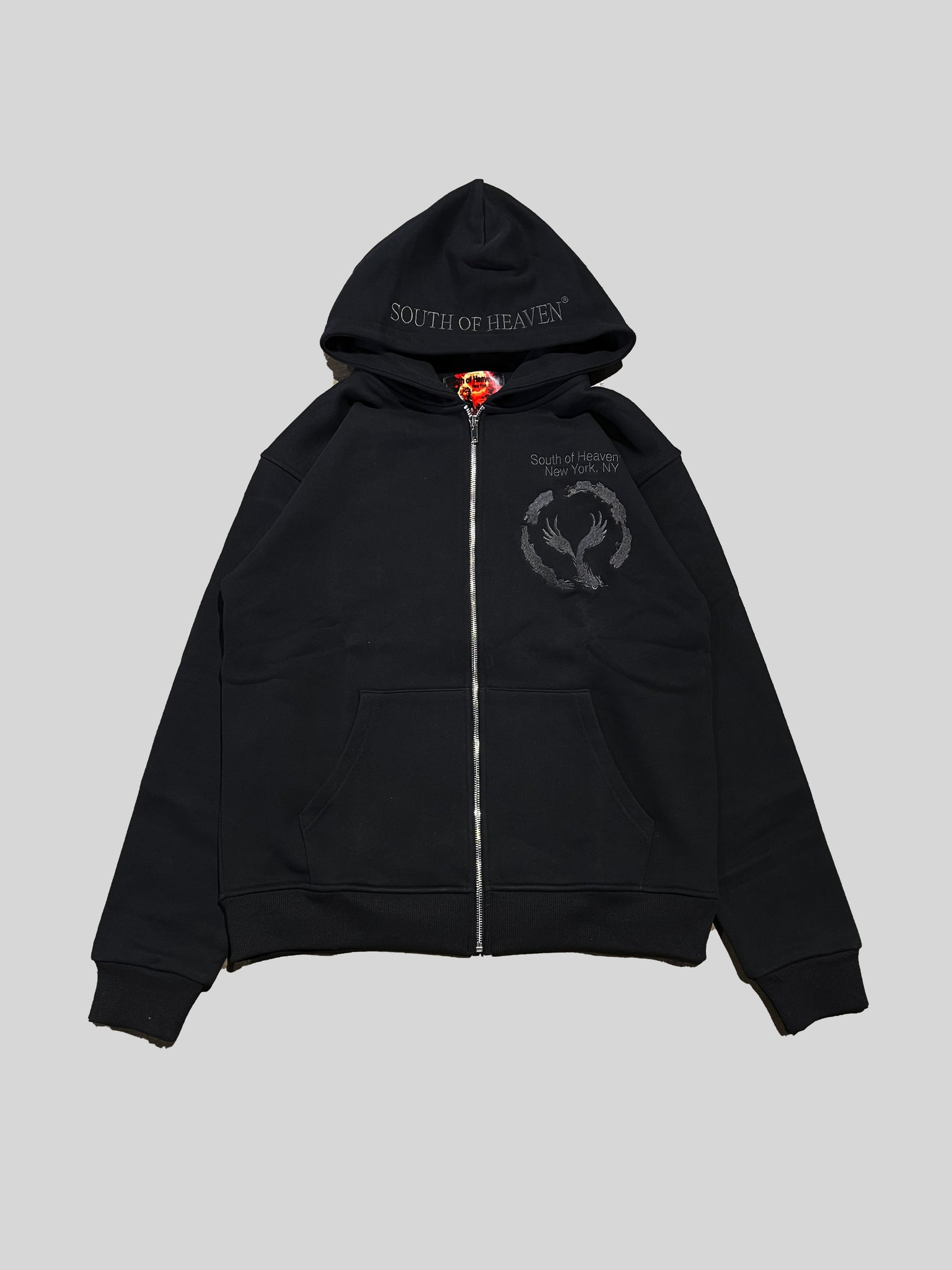 SERENITY - Embroidered Zip-Up Hoodie