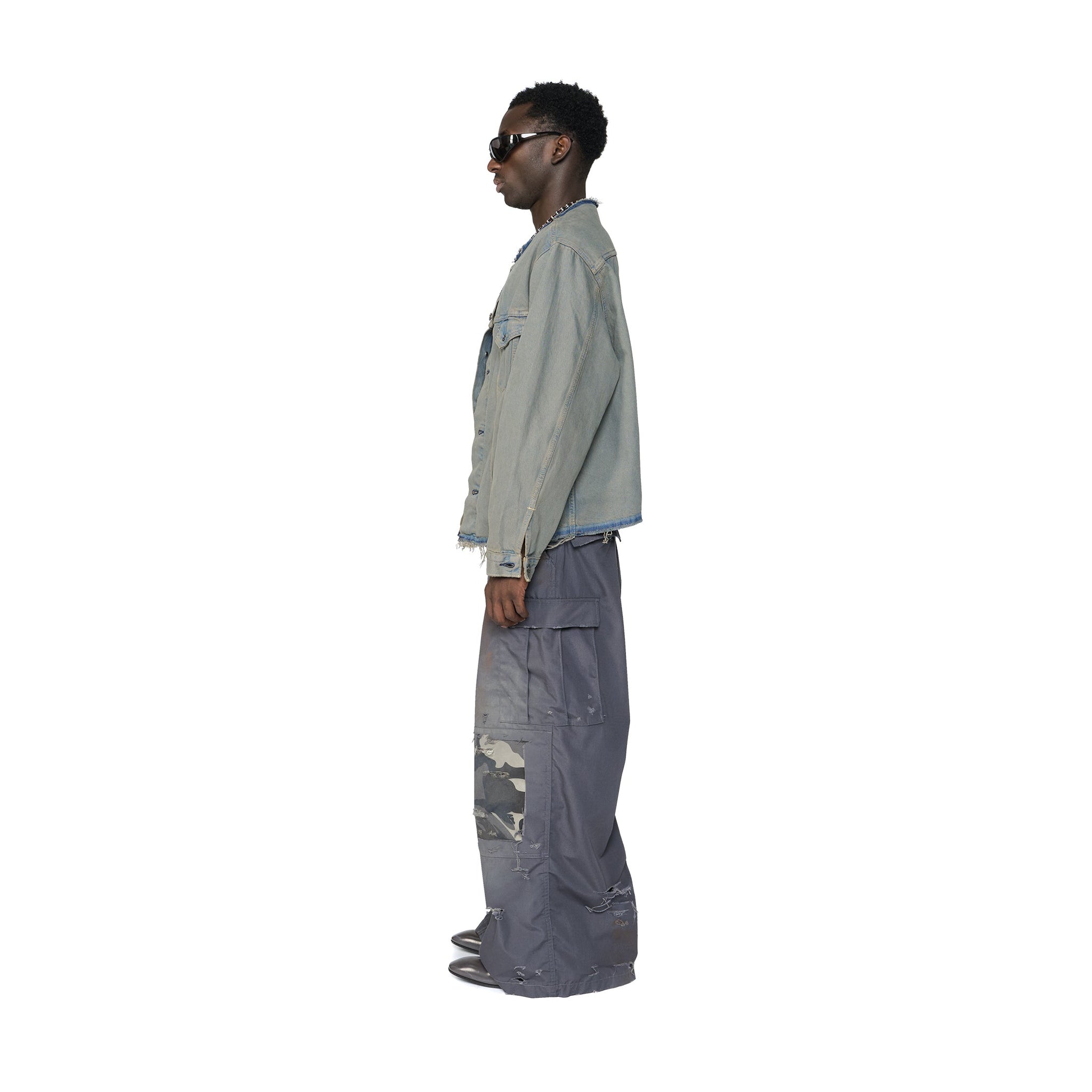 DESTROYED SHADOW DOUBLE KNEE CARGO PANTS