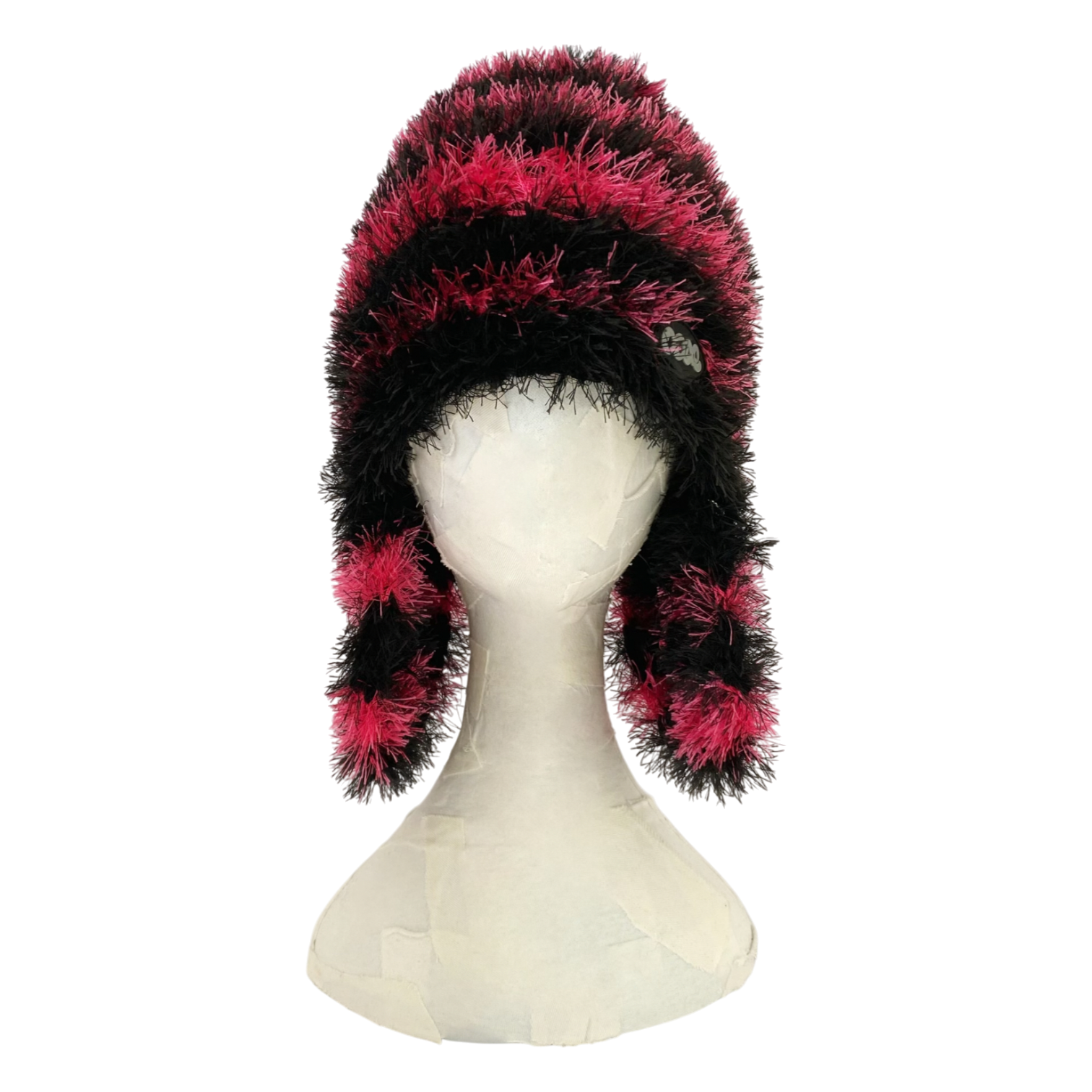 2WAY Earflap Beanie 【PINK-BLACK】
