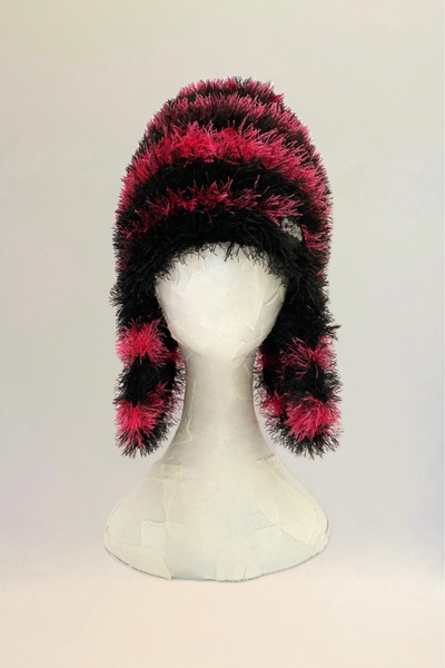 2WAY Earflap Beanie 【PINK-BLACK】 – Lowheads