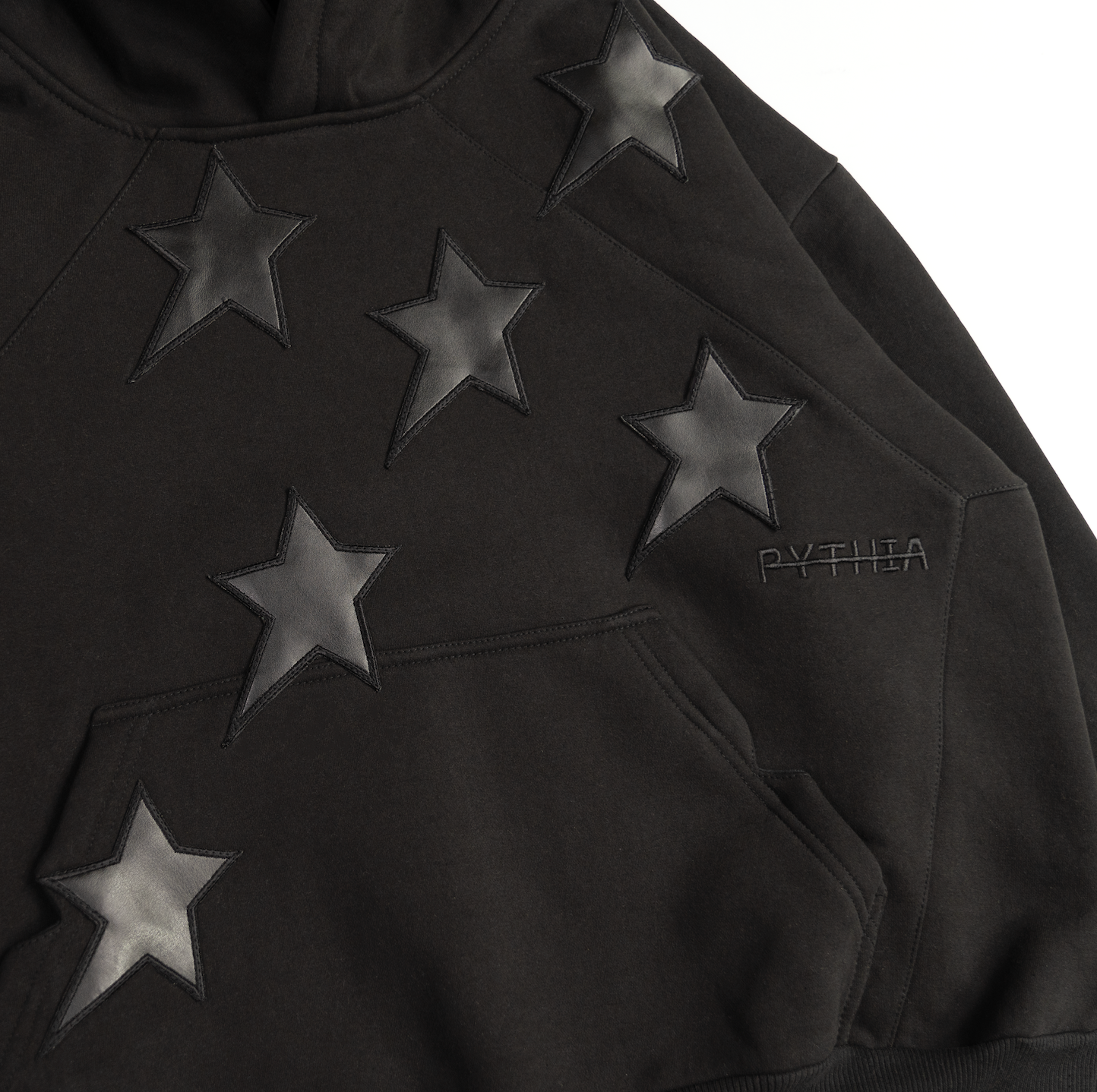 MONOCHROME PERIPHERAL STAR HOODIE - BLACK