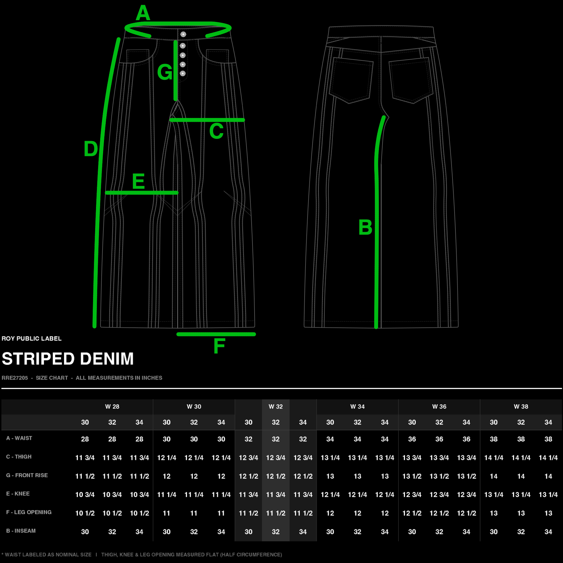 STRIPED DENIM (BLACK)