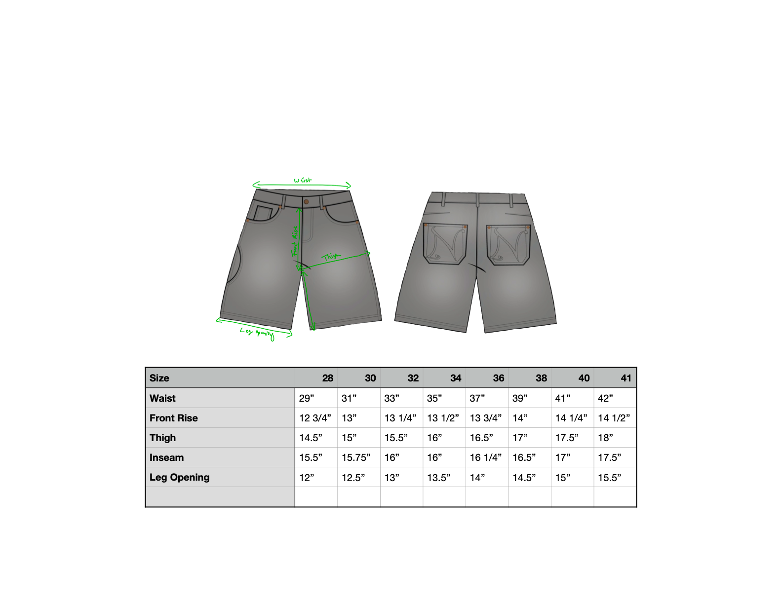 Natural Grey Dumbo Shorts