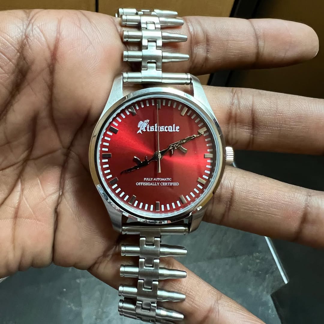 FULLY AUTOMATIC WATCH (SILVER/RED)