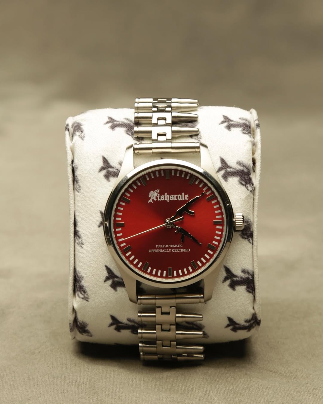 FULLY AUTOMATIC WATCH (SILVER/RED)