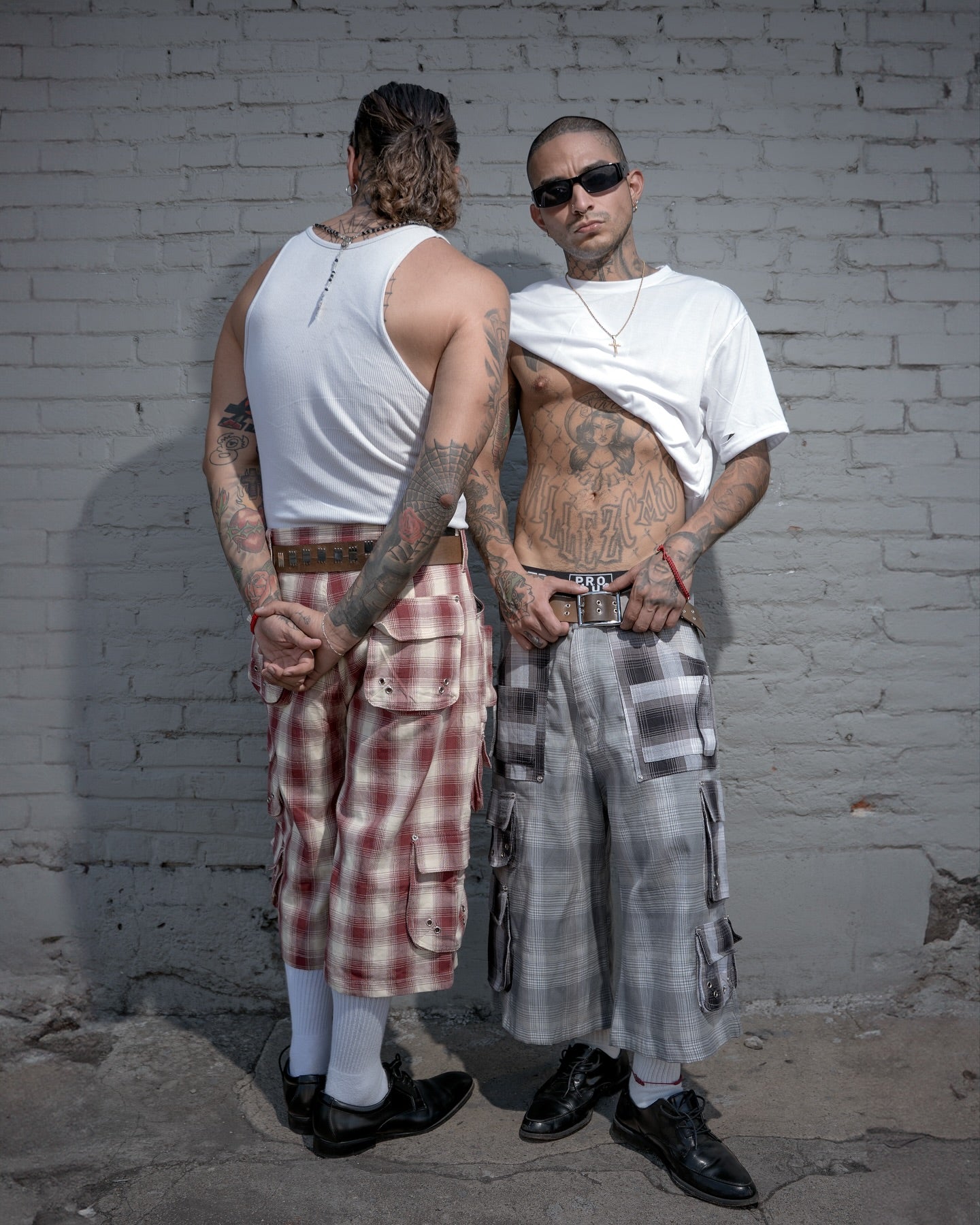 WOOL SHORTS, GREY/BLACK PLAID