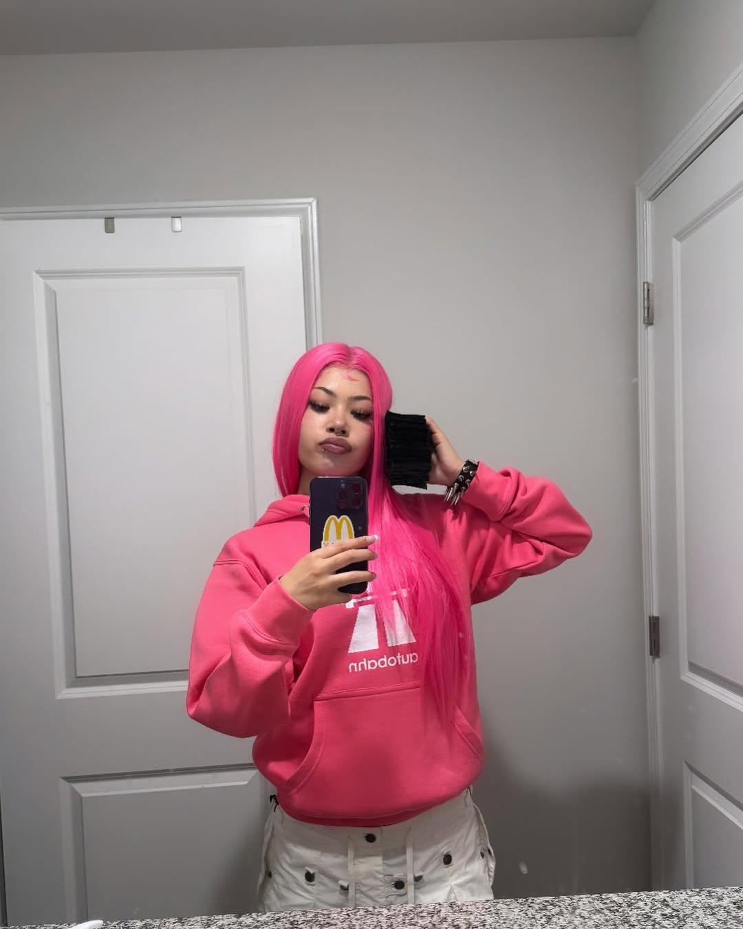 Classic Logo Hoodie Pink