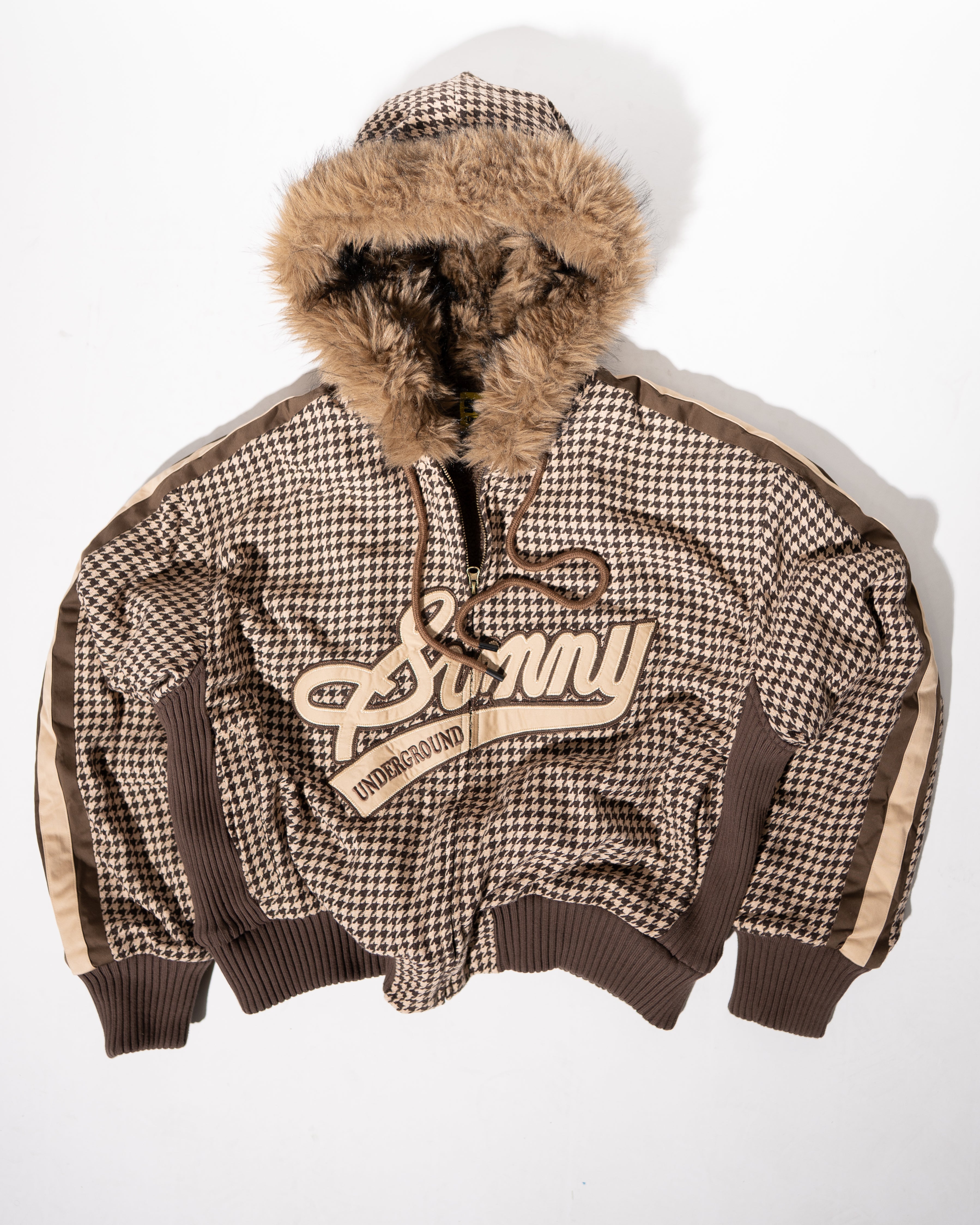 HOUNDSTOOTH FUR ZIP UP – Lowheads