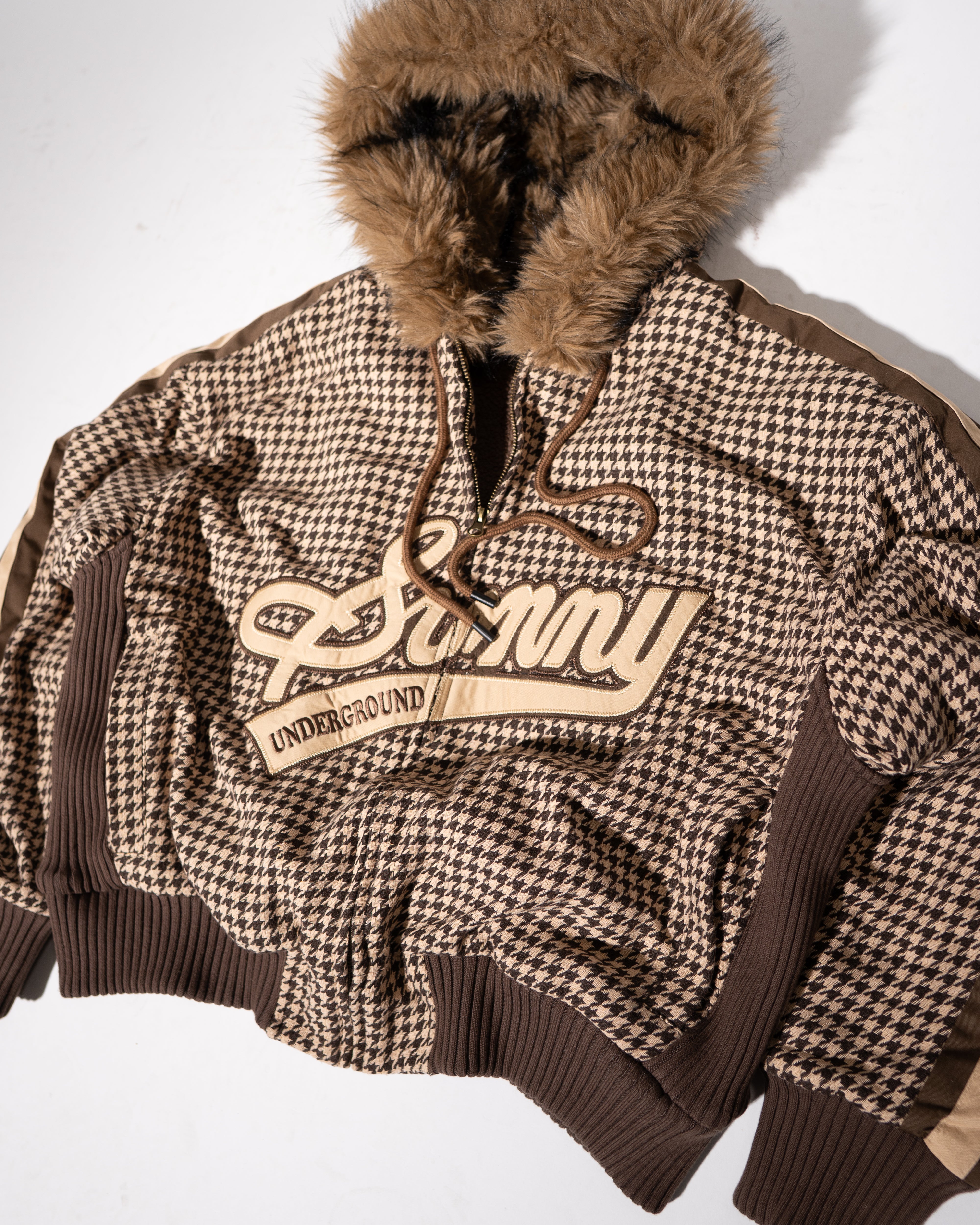 HOUNDSTOOTH FUR ZIP UP – Lowheads