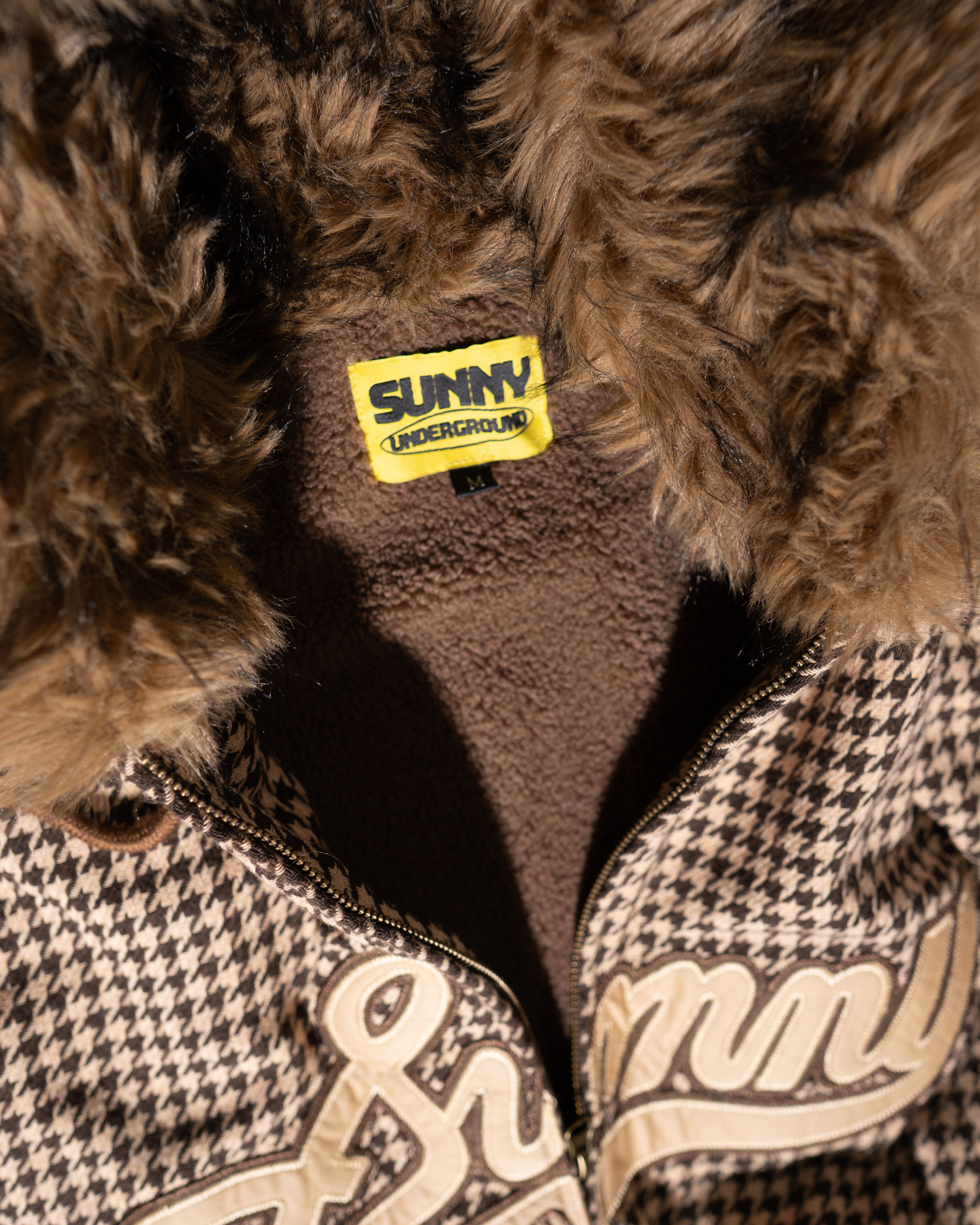 HOUNDSTOOTH FUR ZIP UP – Lowheads