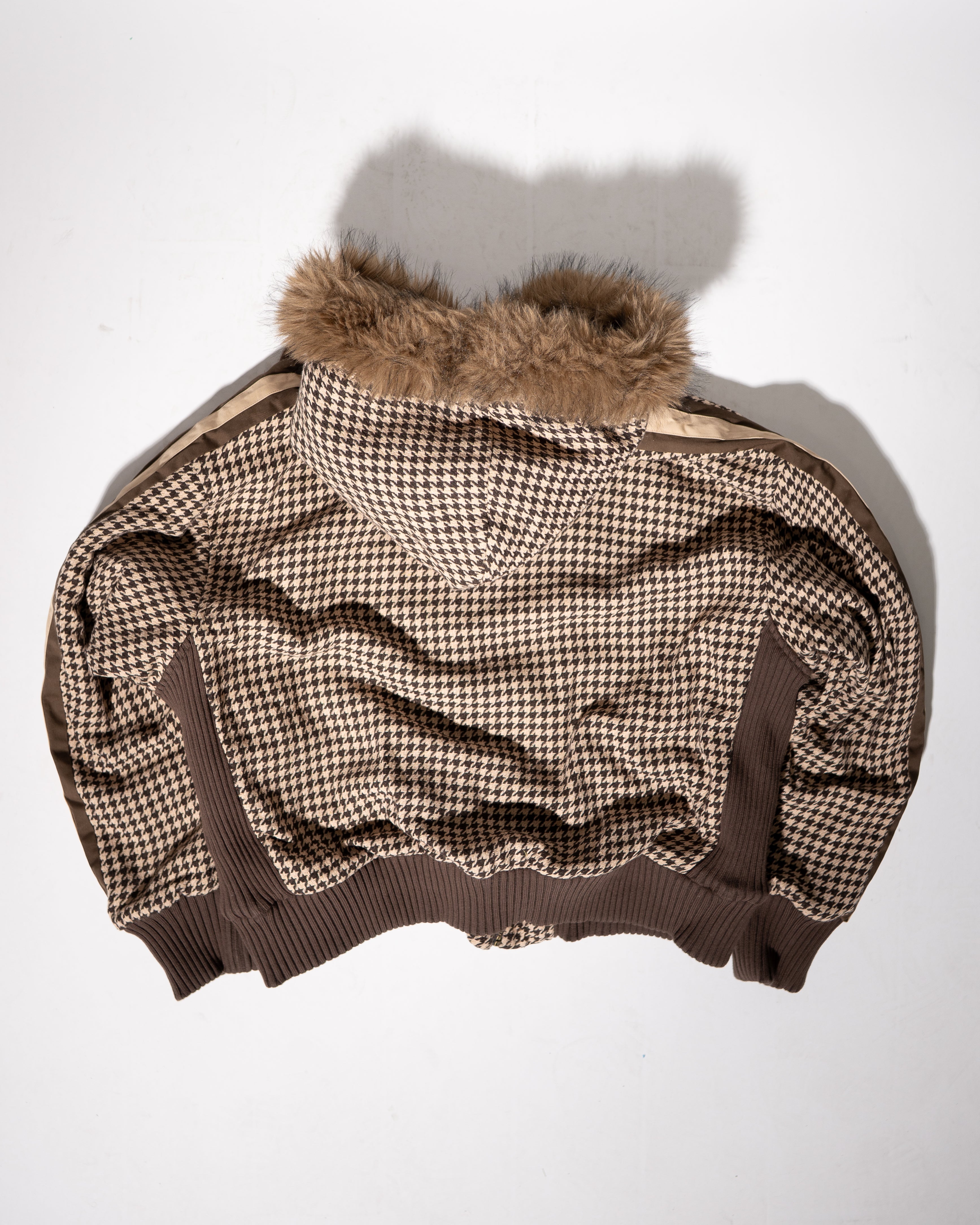 HOUNDSTOOTH FUR ZIP UP – Lowheads