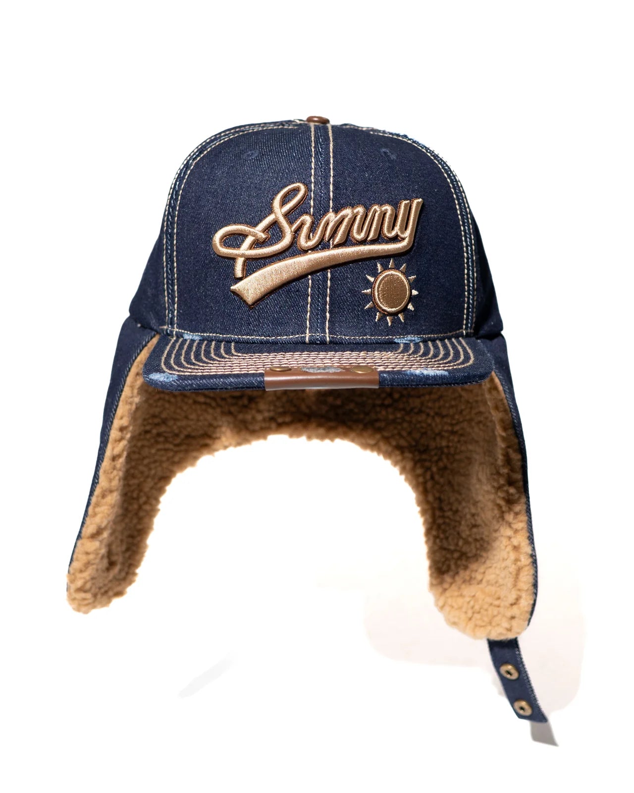 DENIM SHERPA EAR HAT