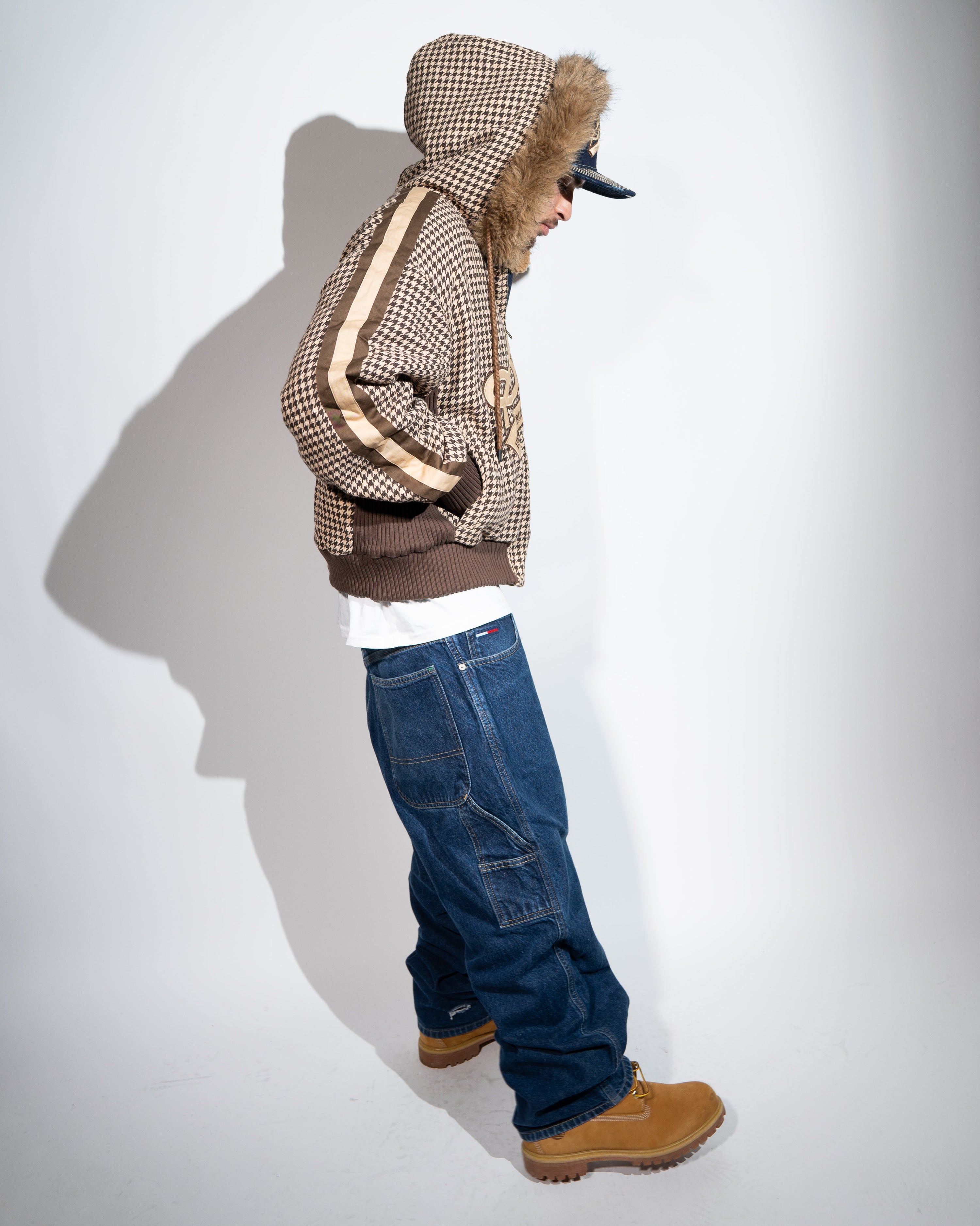 HOUNDSTOOTH FUR ZIP UP