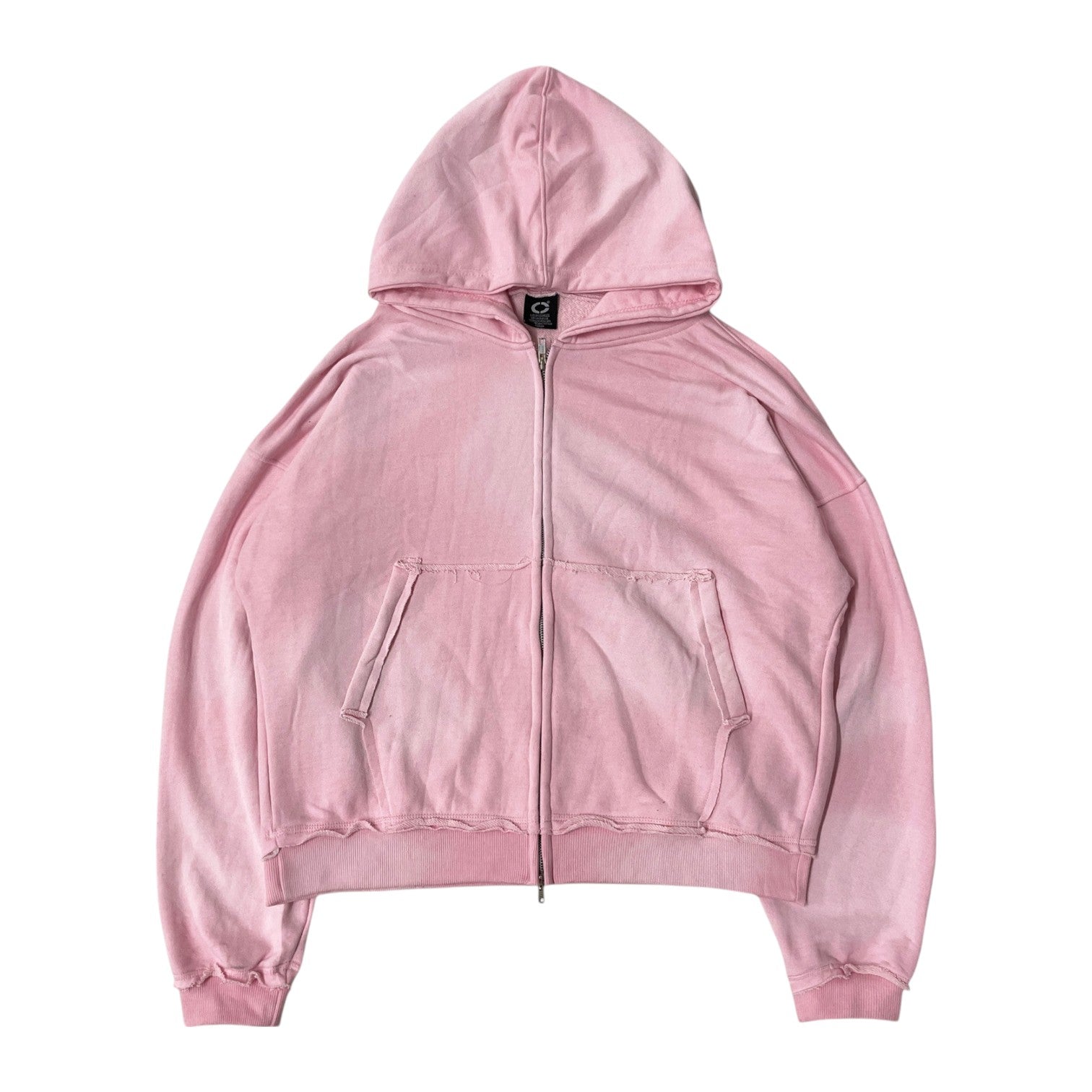 ZIP HOODIE V2, PINK [DISTRESSED]