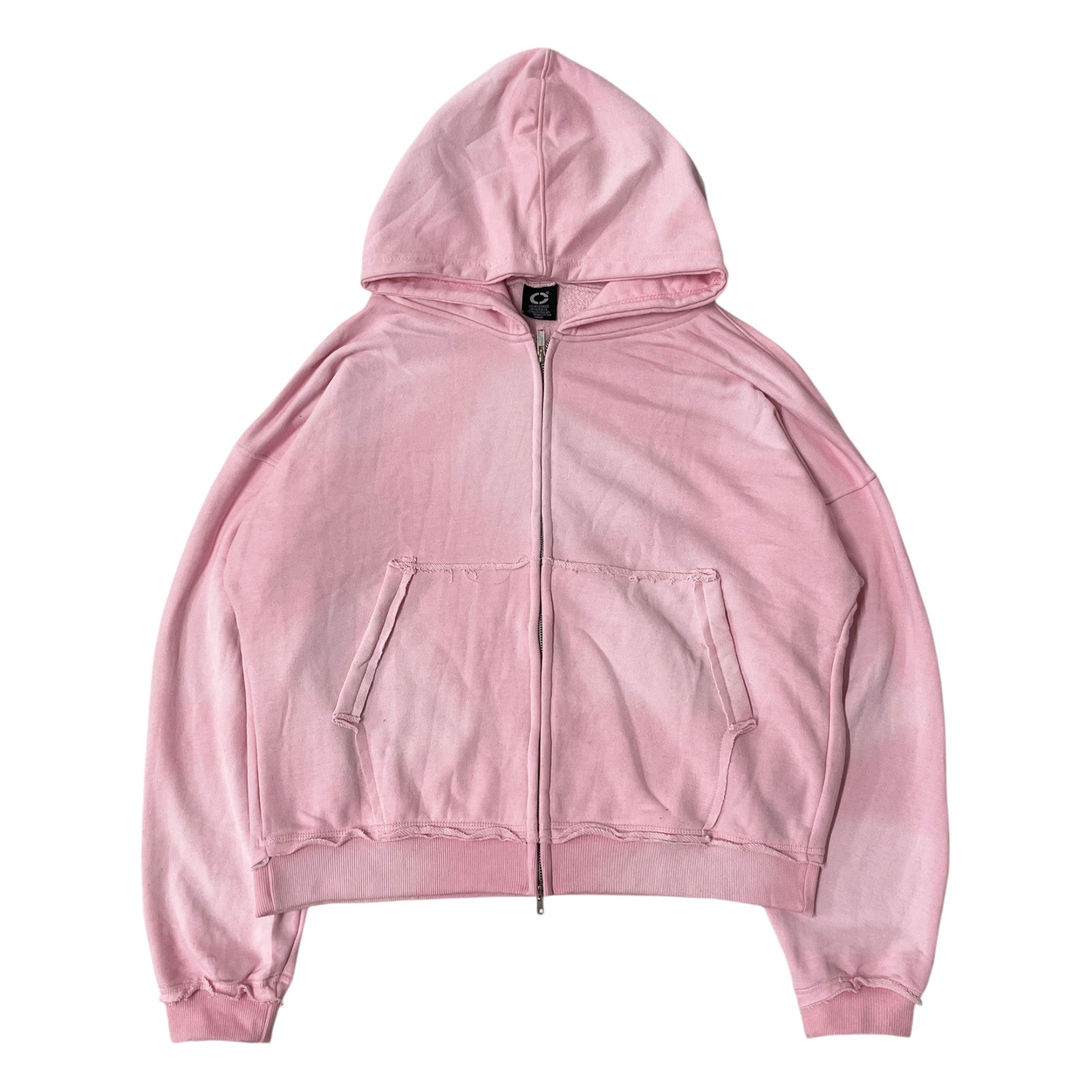 ZIP HOODIE V2, PINK [DISTRESSED]