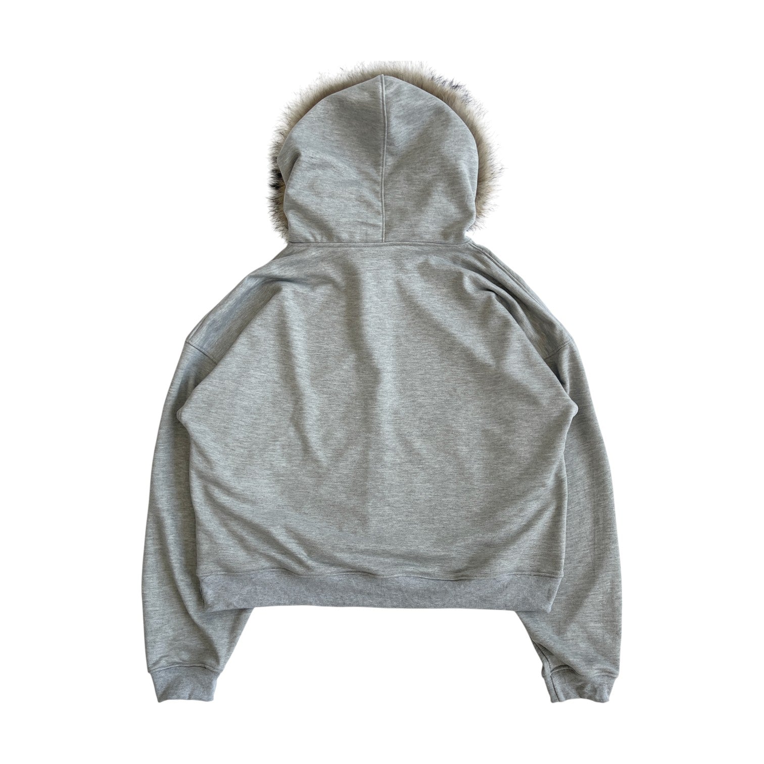 FUR HOODIE, HEATHER GRAY/BROWN – Lowheads
