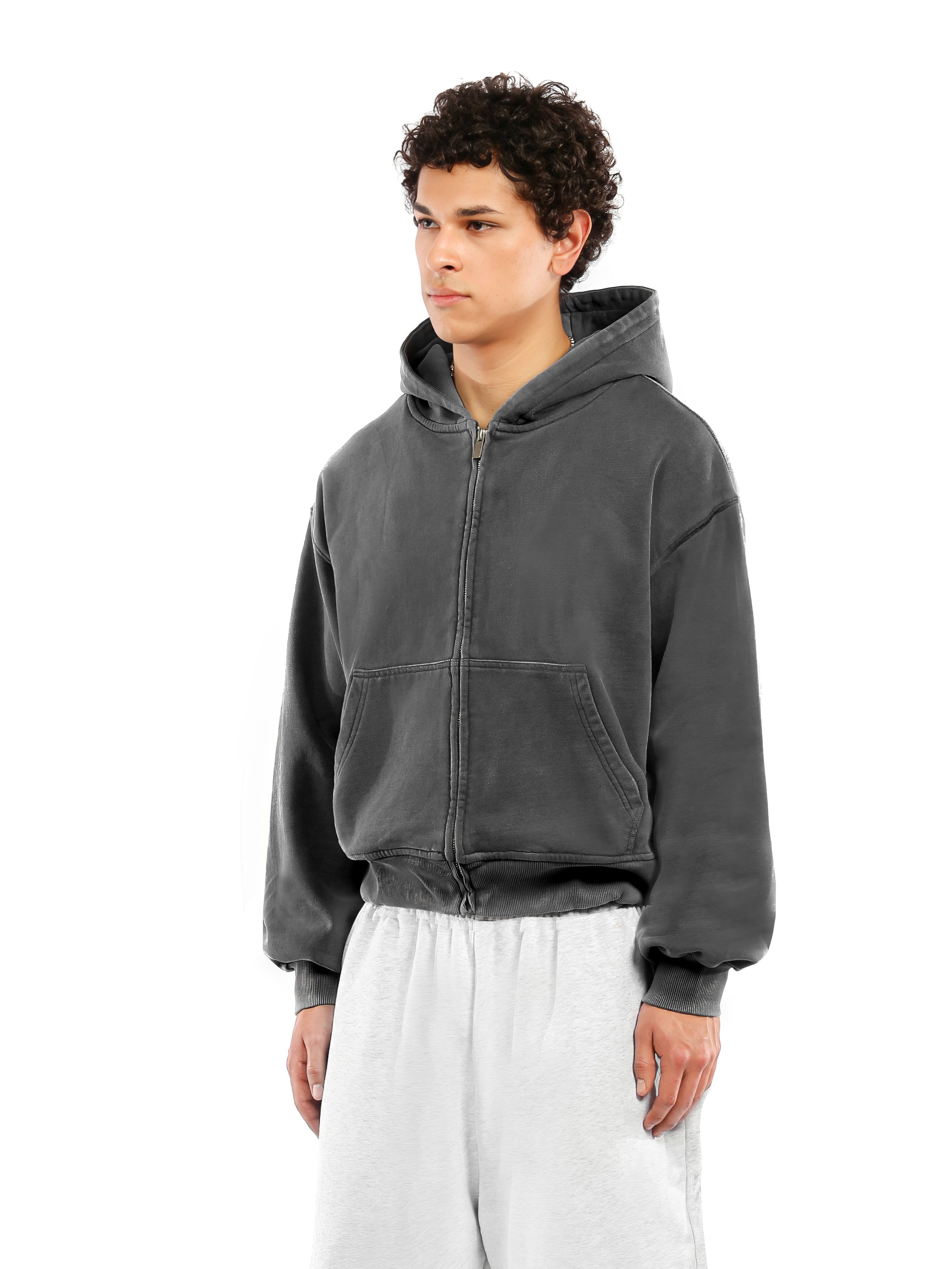 ZIP-UP HOODIE | CHARCOAL – Lowheads