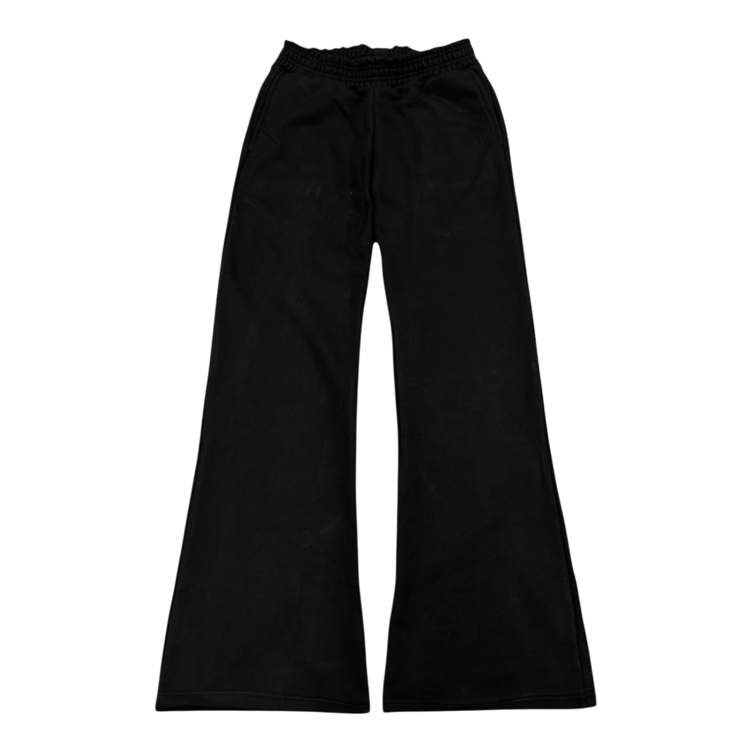 FLARED SWEATPANTS, JET BLACK