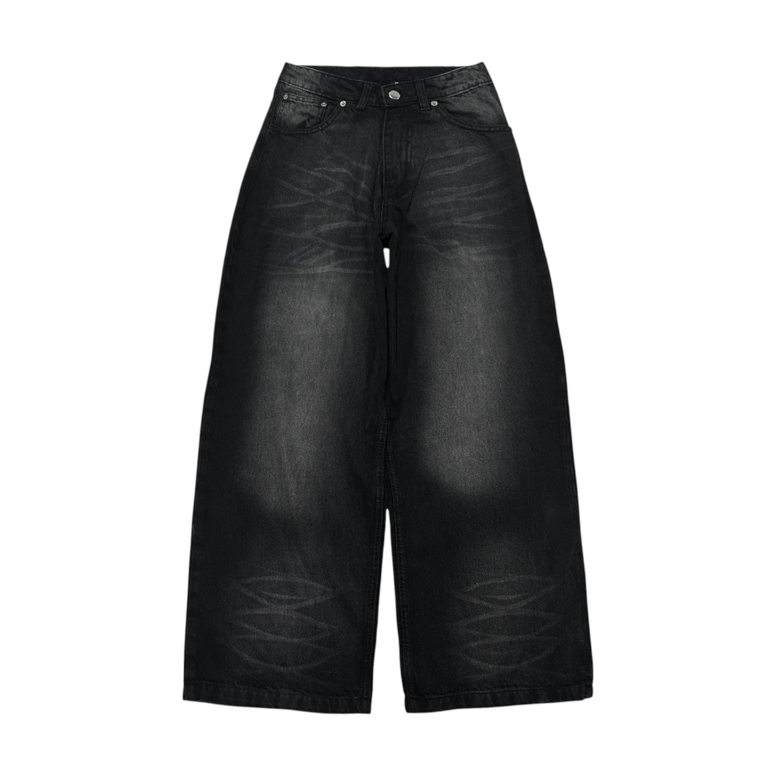 WIDE LEG DENIM, WASHED BLACK