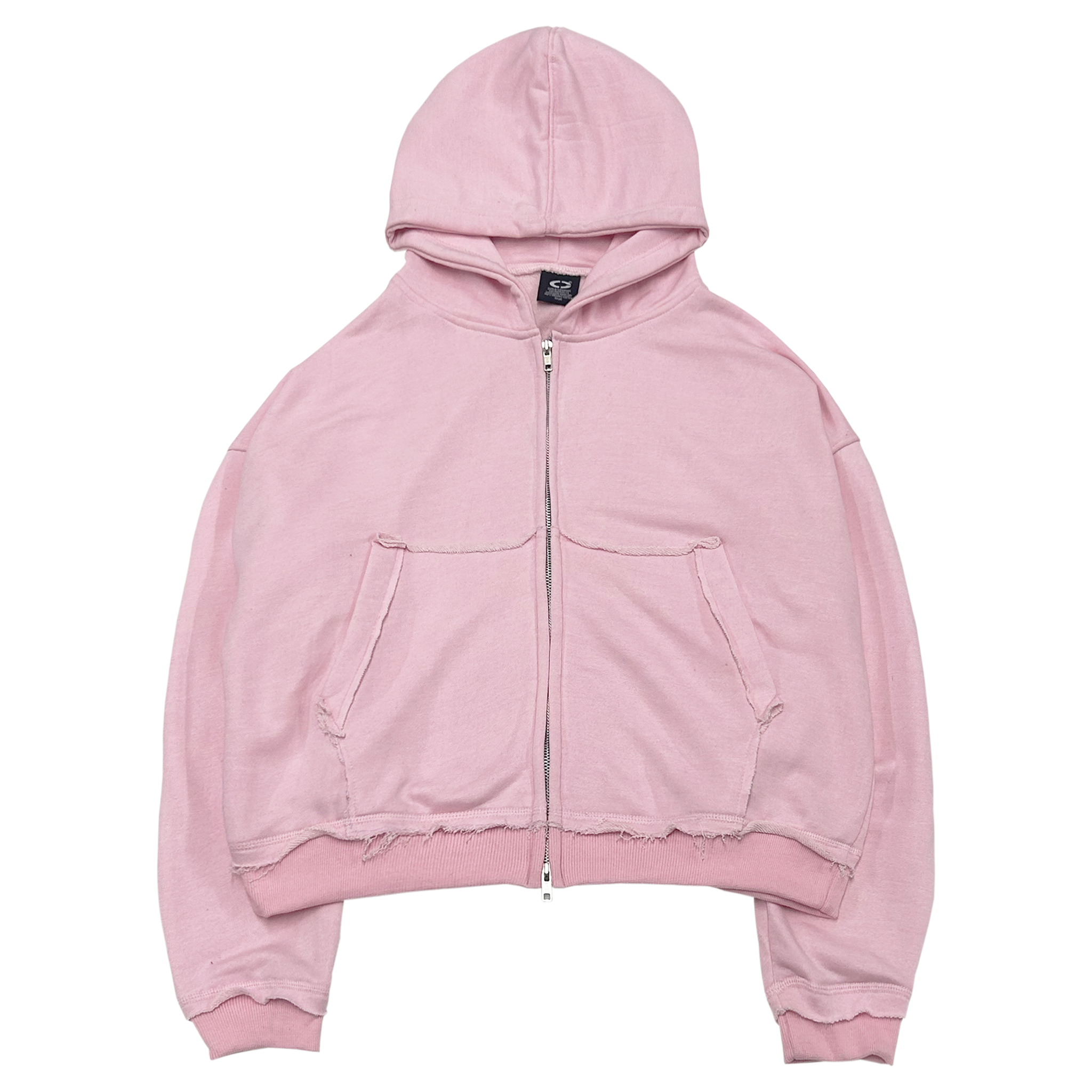 ZIP MIDWEIGHT HOODIE V2, PINK [DISTRESSED]