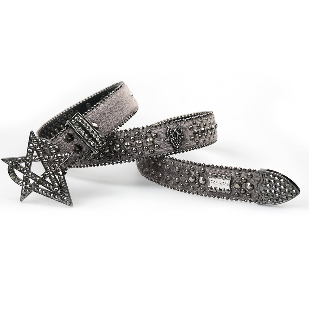 "OVD STUDDED BELT" - WOLF GREY