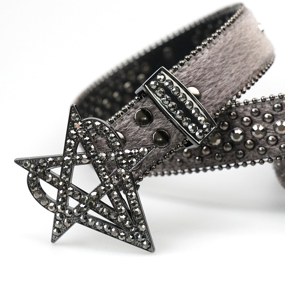 "OVD STUDDED BELT" - WOLF GREY