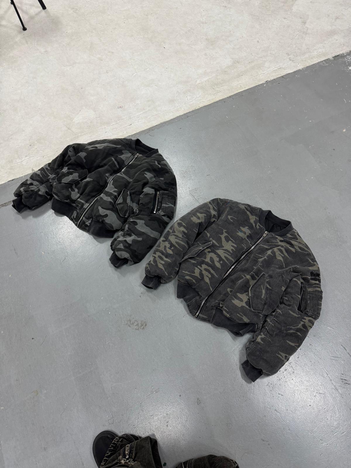 EVERYDAY BOMBER WASHED CAMMO BLACK