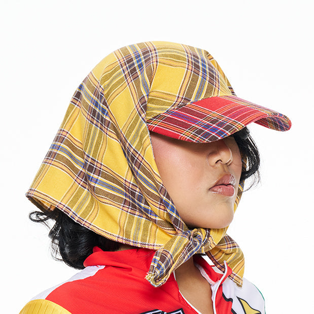 Hikage Tie Hat (YELLOW PLAID)