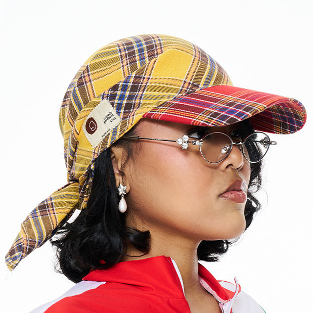 Hikage Tie Hat (YELLOW PLAID)