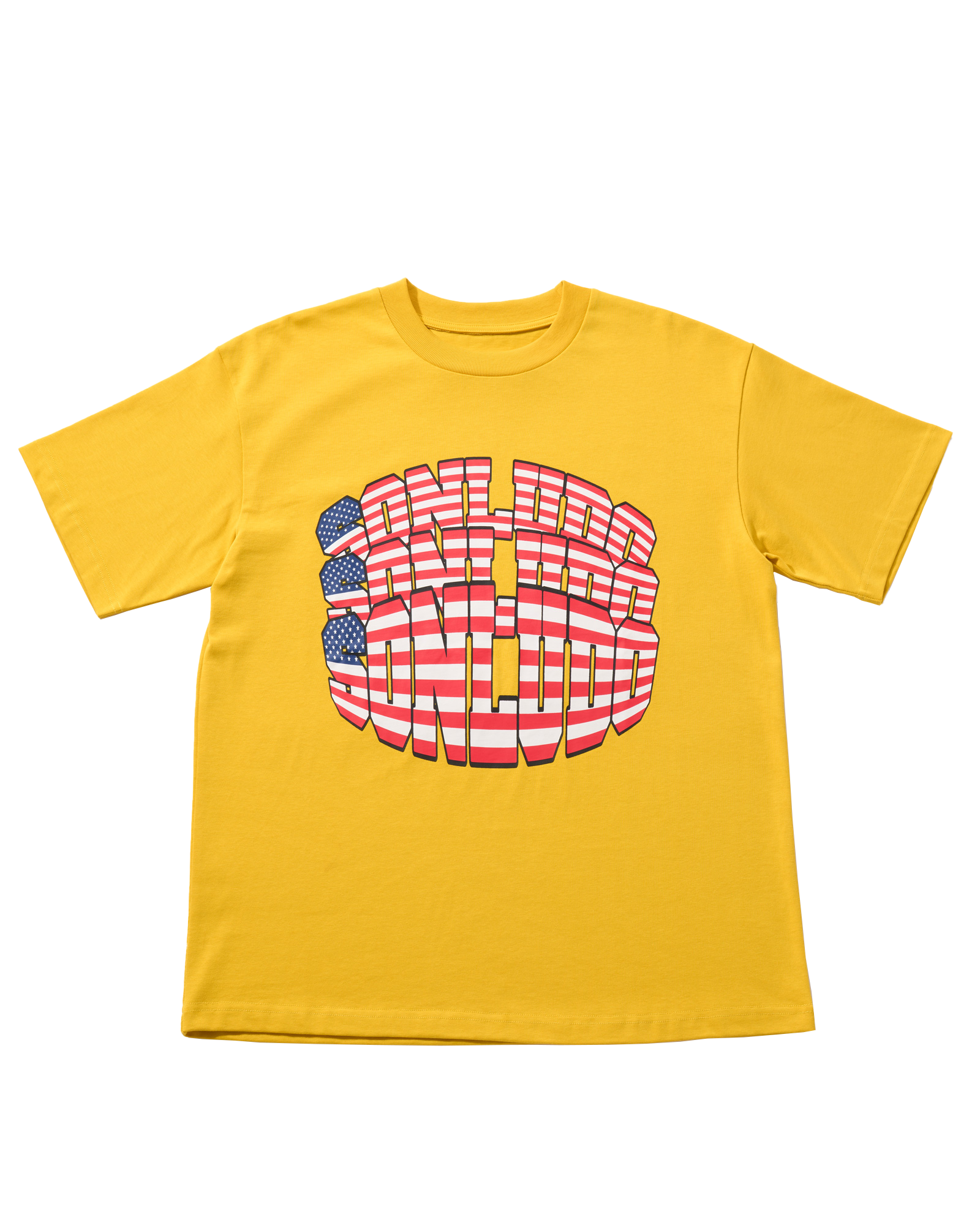 YELLOW AMERICAN FLAG T-SHIRT