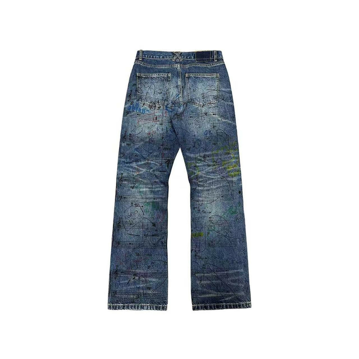 GRAFFITO STAFF NOTE WHISKER WASH JEANS