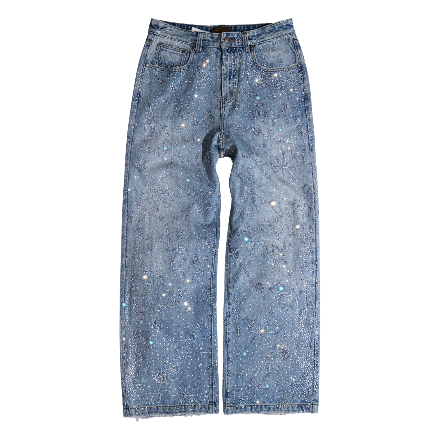 20K Zodiac Diamond Denim Pants in BLU