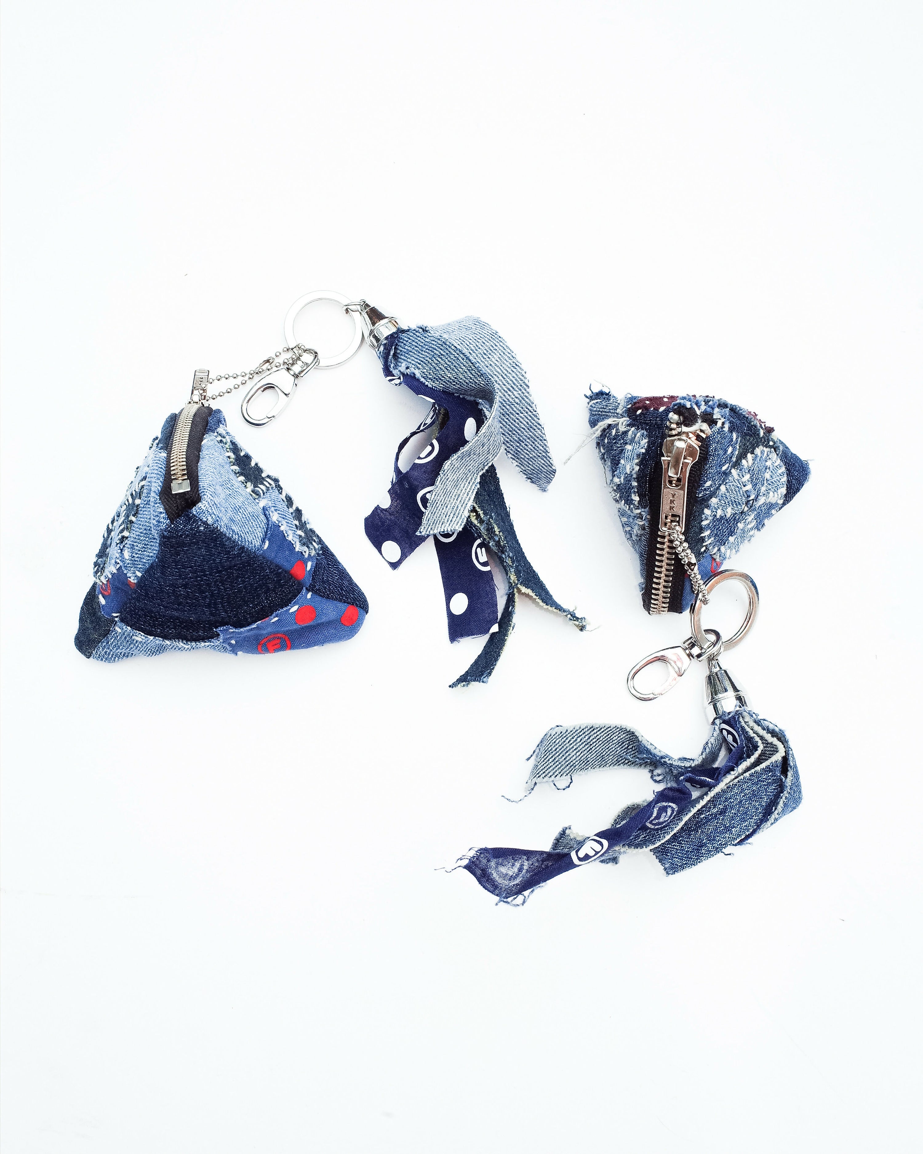 OriginalFani®design/Aki's Gallery® Denim Pyramid Pouch Keychain