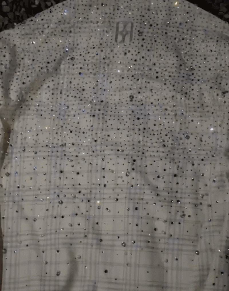 20K Pearl Diamond Shirt Beige