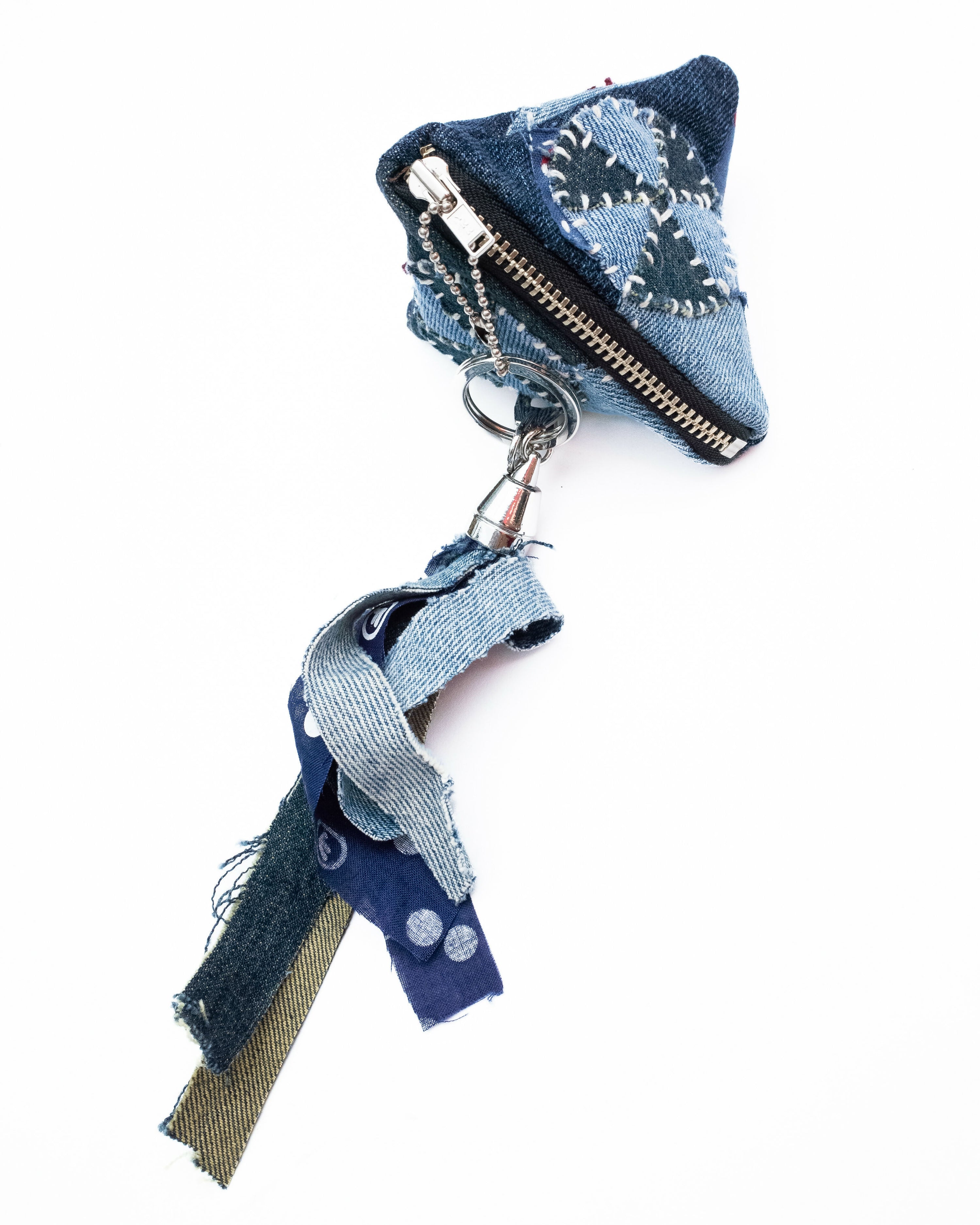 OriginalFani®design/Aki's Gallery® Denim Pyramid Pouch Keychain
