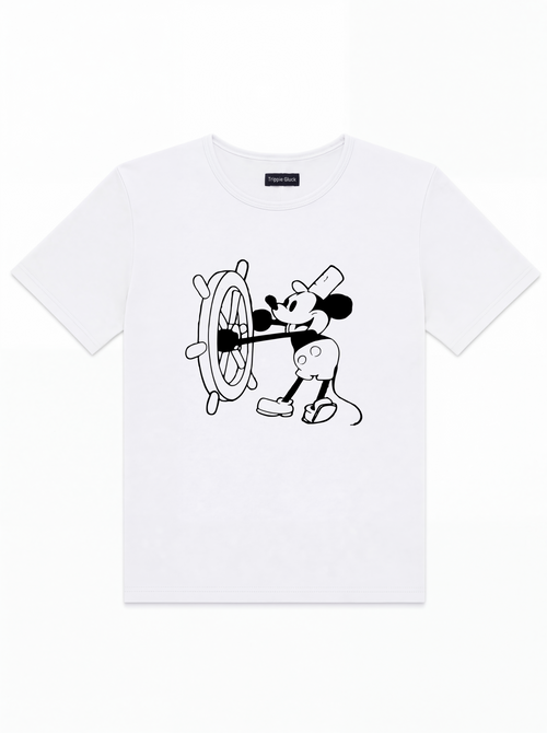 “Captain Mickey” White Tee