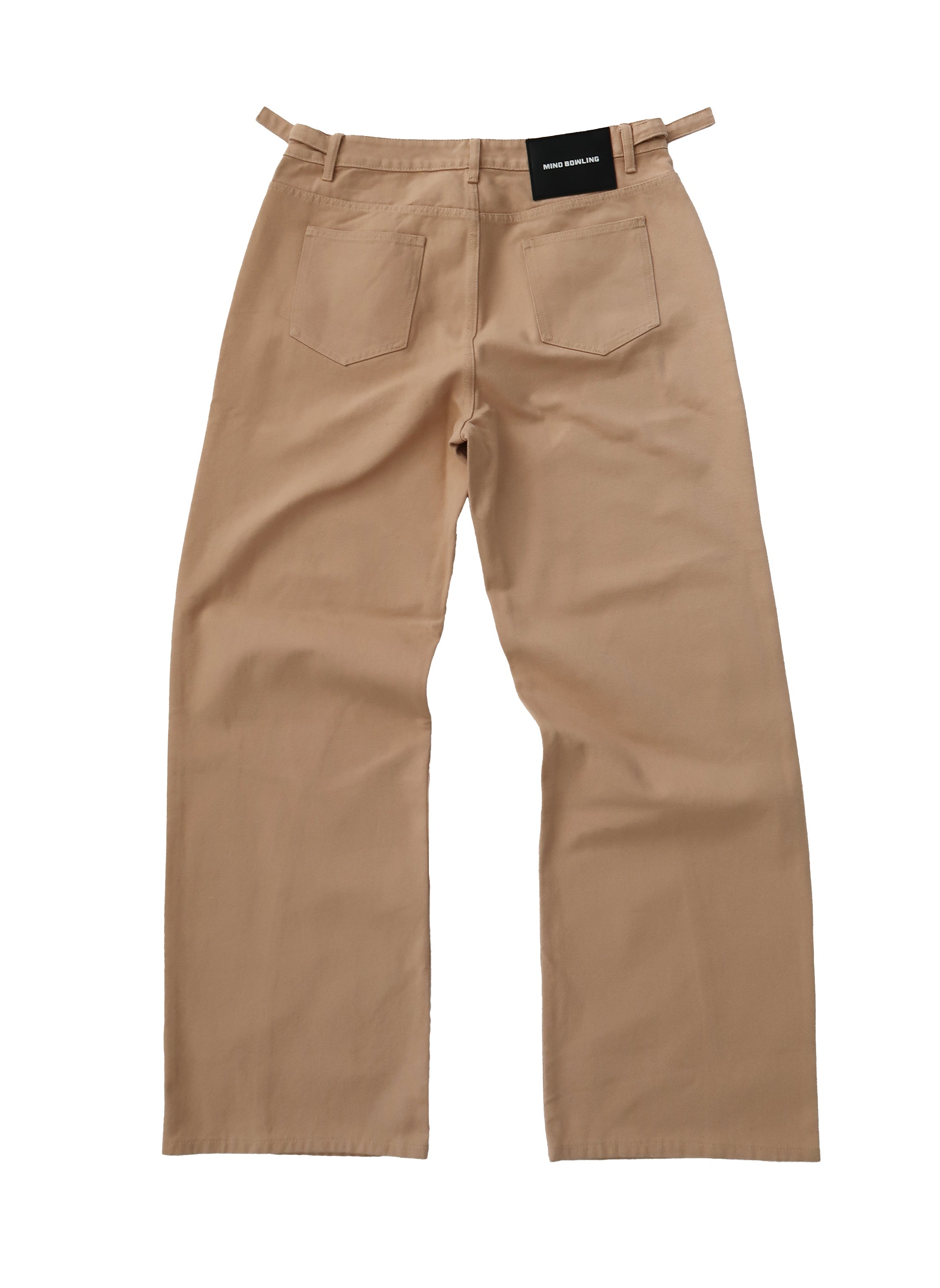 KHAKI BIKER TROUSERS