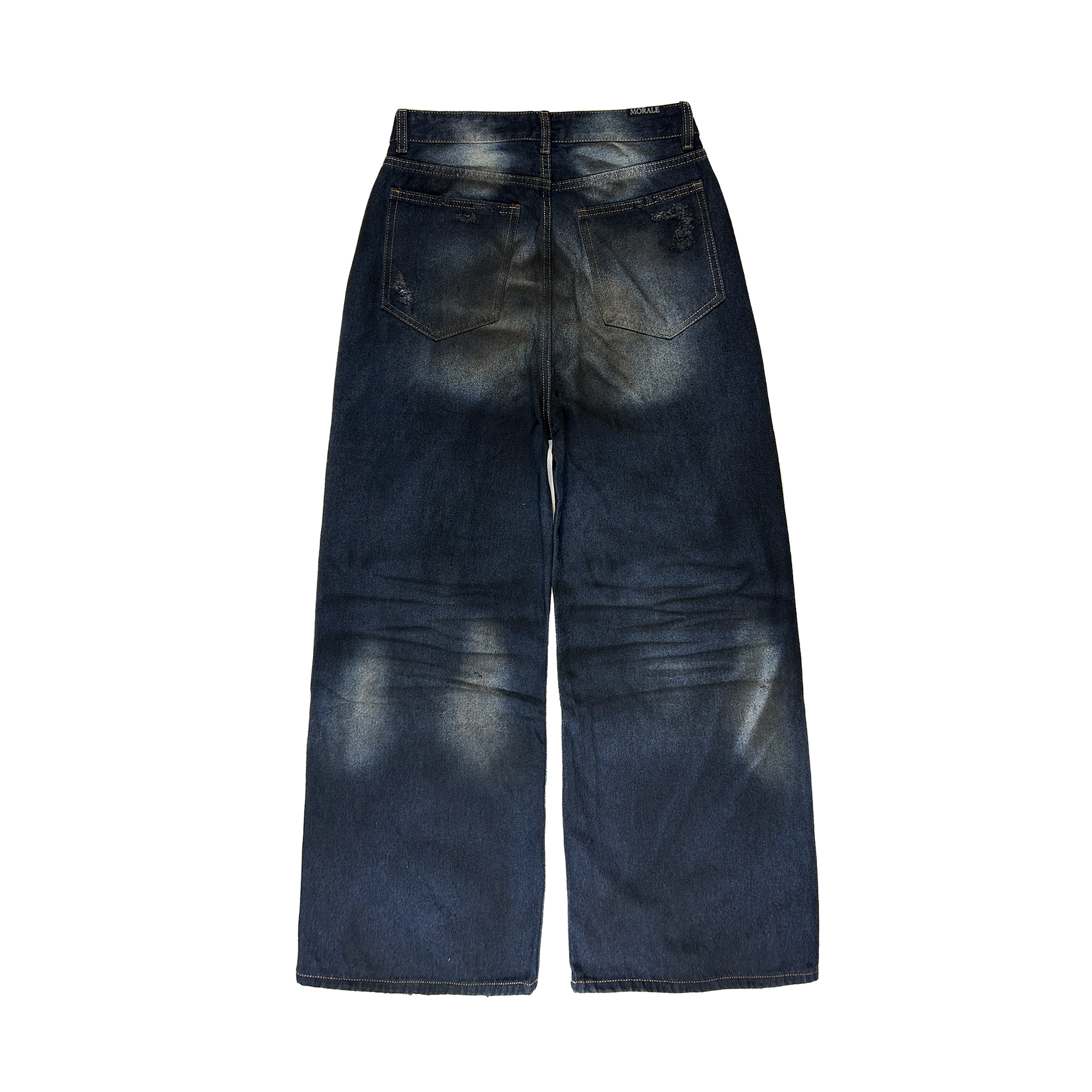 SPILLED OIL MIDNIGHT BLUE BAGGY JEANS